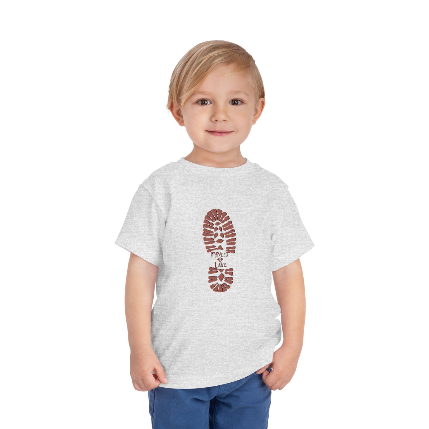 Priest Lake Boot Print Toddler Short Sleeve Tee