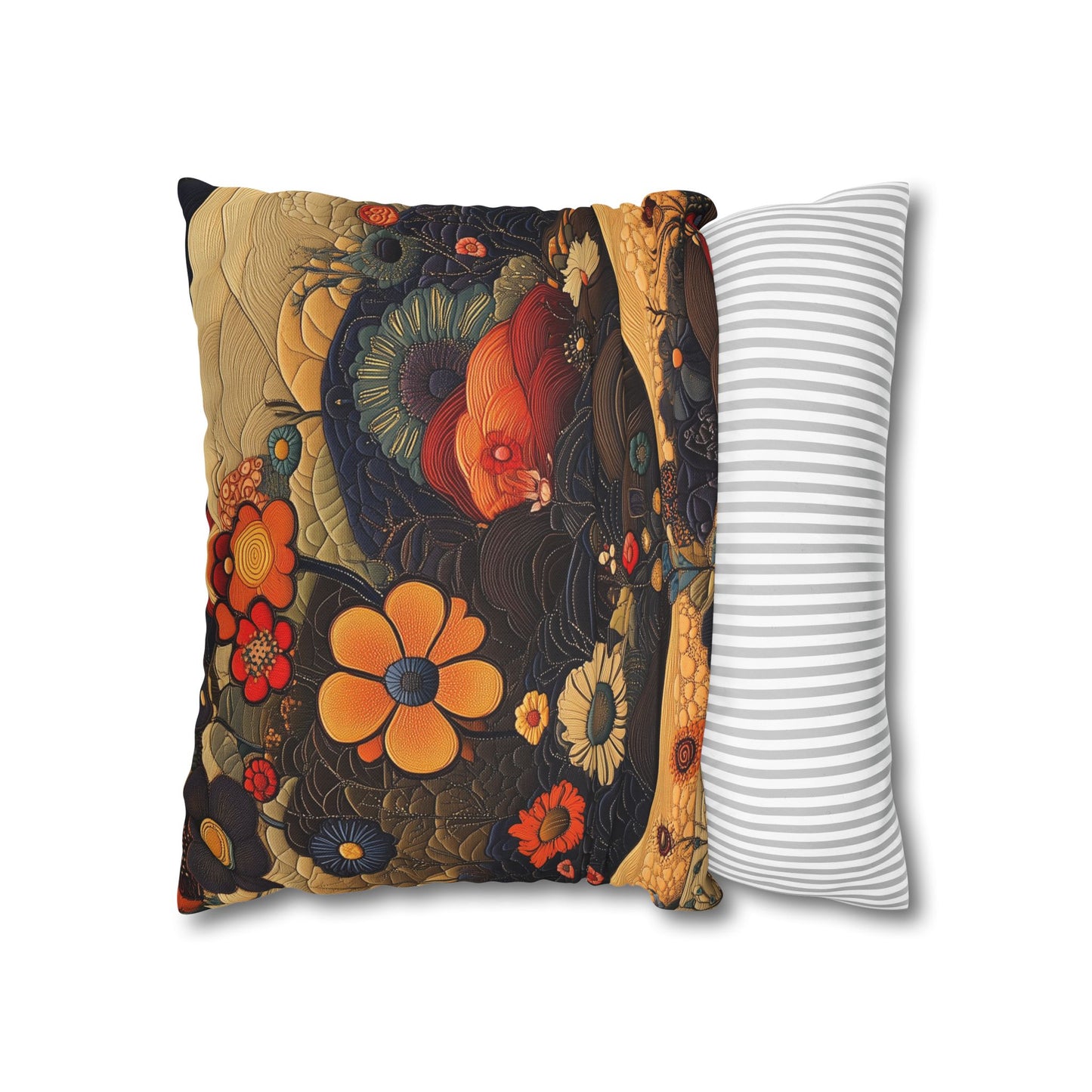 Floral Tapestry - Square Polyester Pillowcase