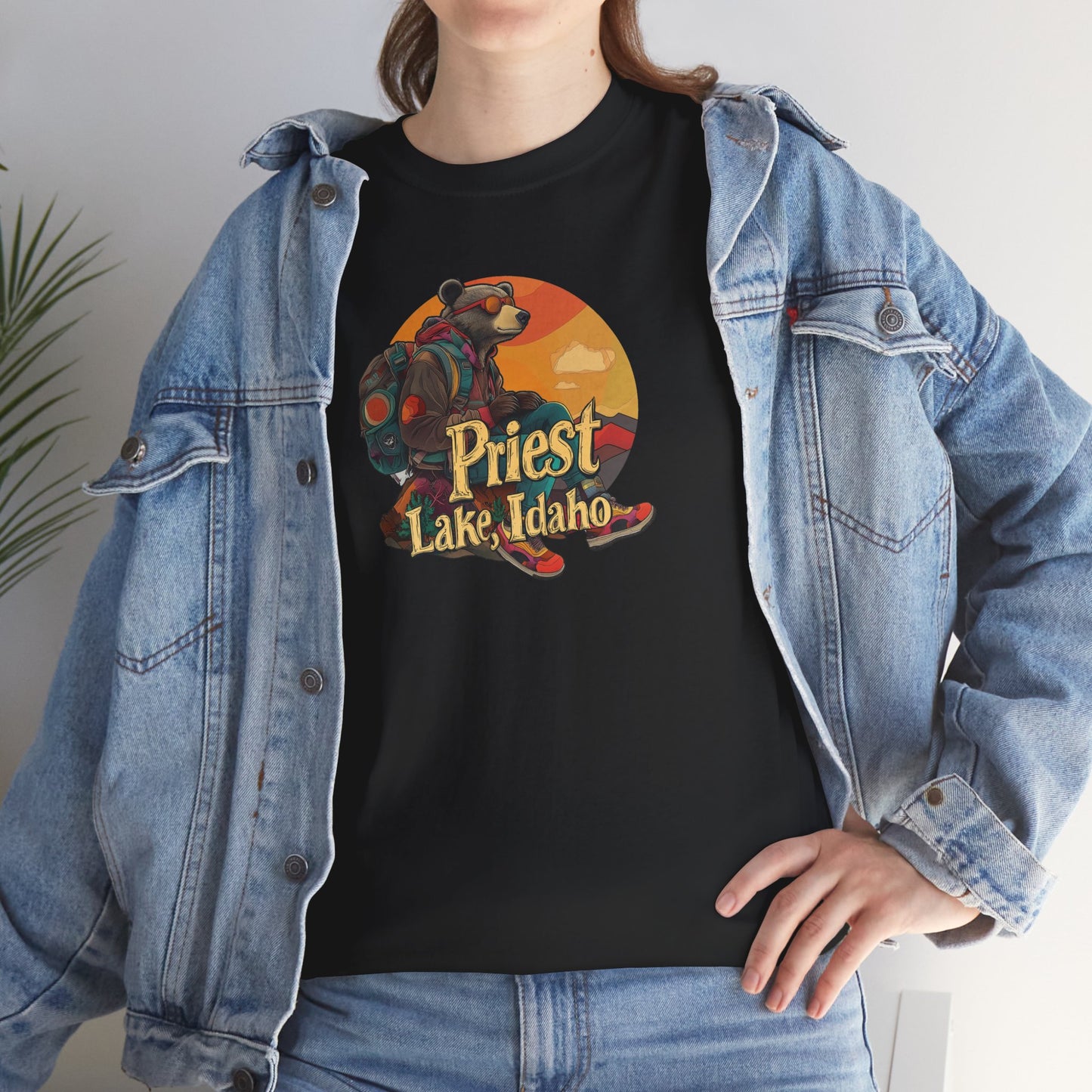Priest Lake Hiker Bear 1 T-shirt