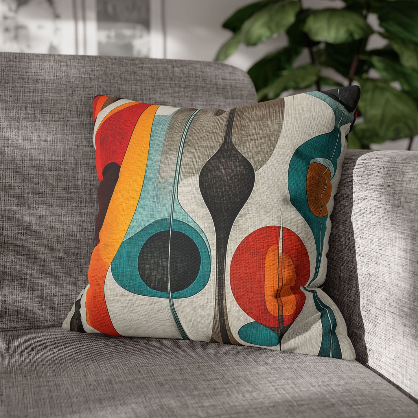 Mid-Century Dreams - Square Polyester Pillowcase