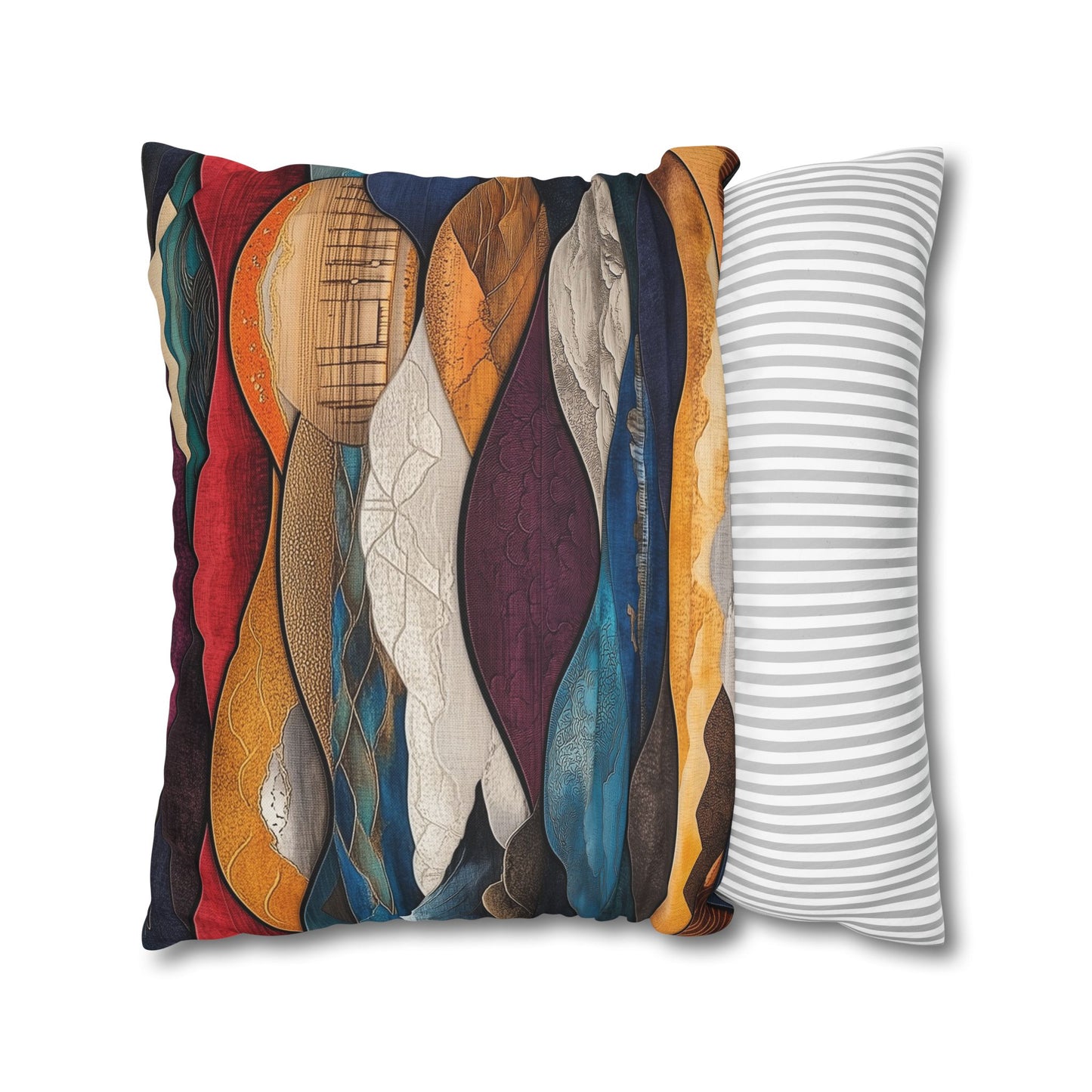 Waves of Color - Square Polyester Pillowcase