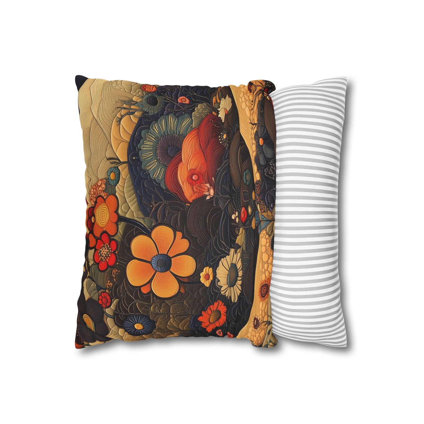 Floral Tapestry - Square Polyester Pillowcase