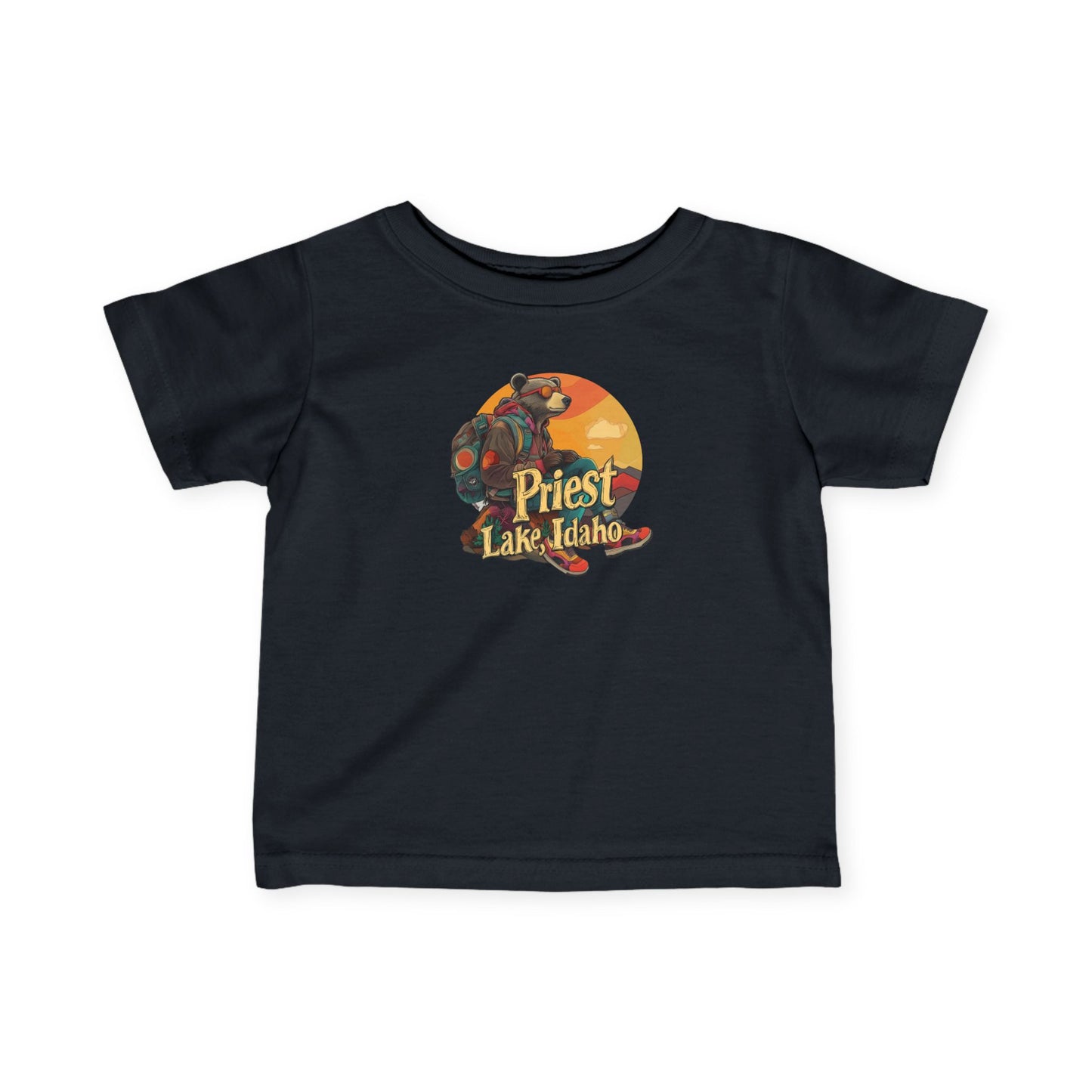 Priest Lake Hiker Bear Infant Jersey Tee