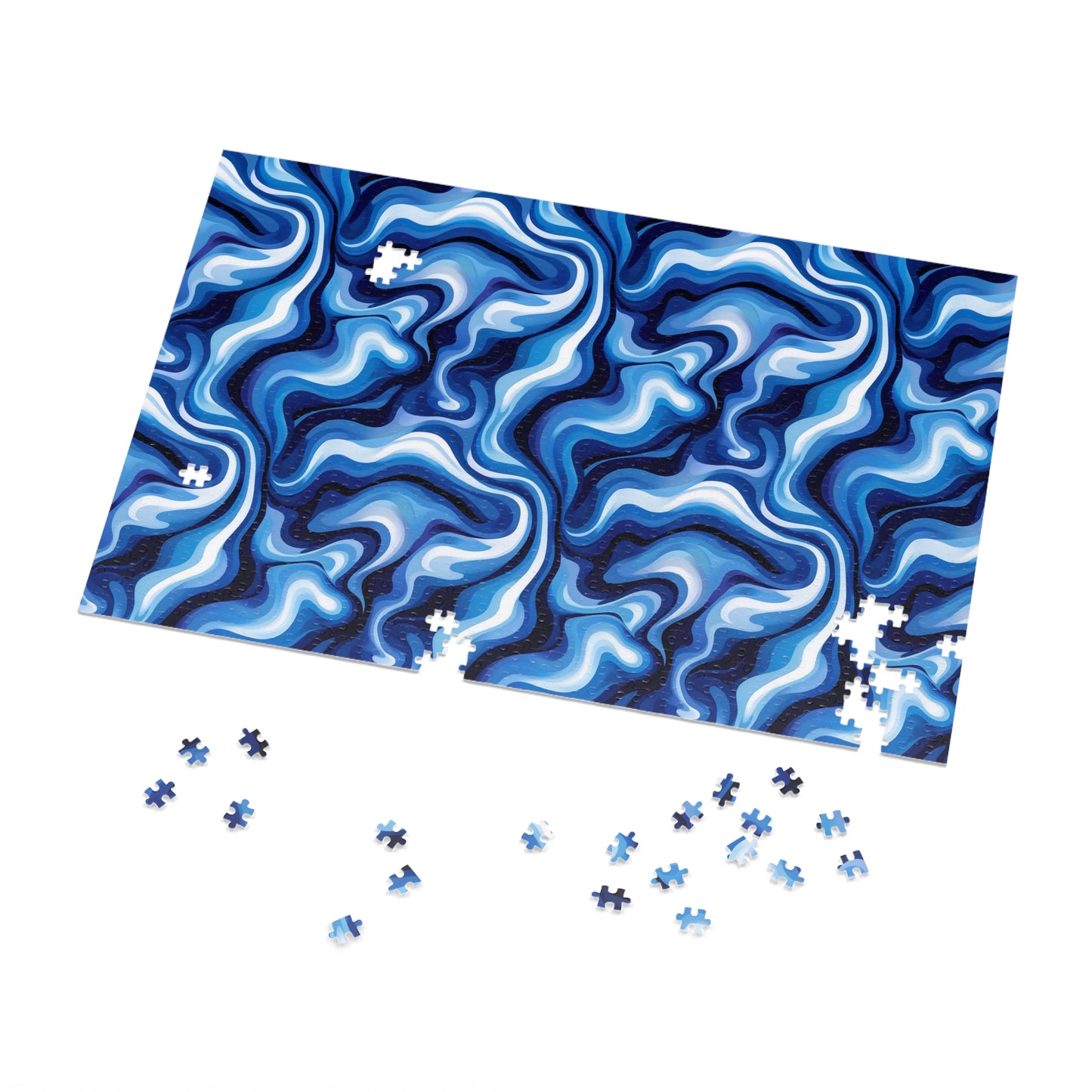Blue Swirlino Jigsaw Puzzle 6