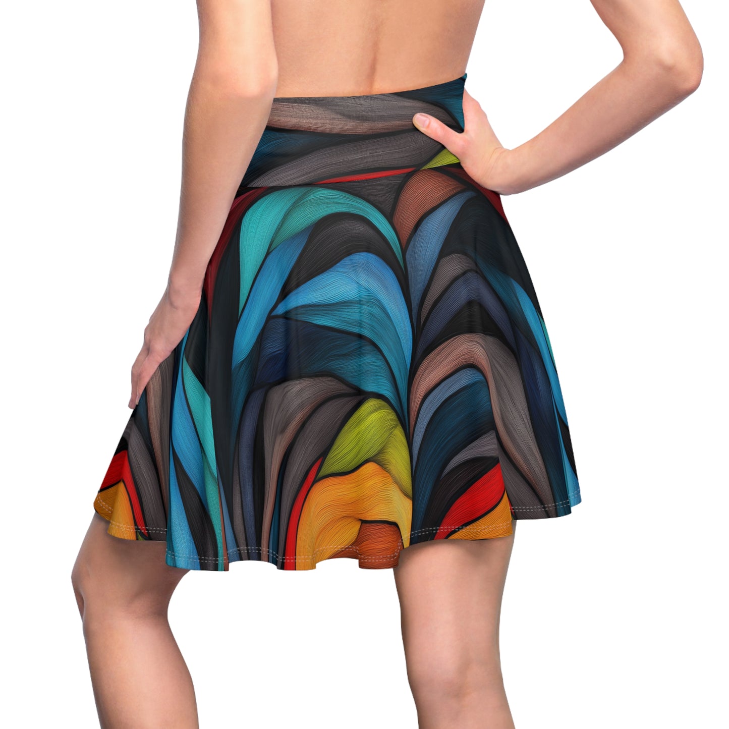 Ribbons Of Light Skater Skirt