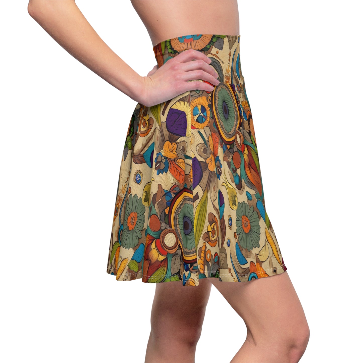 Psychedelic Bloom - Skater Skirt
