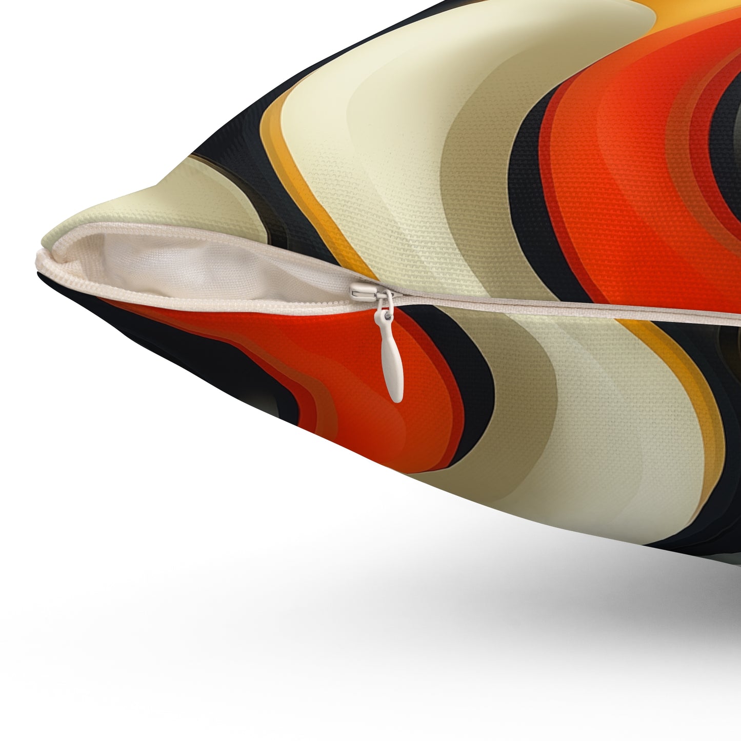 Brown Swirlino Polyester Pillow 8