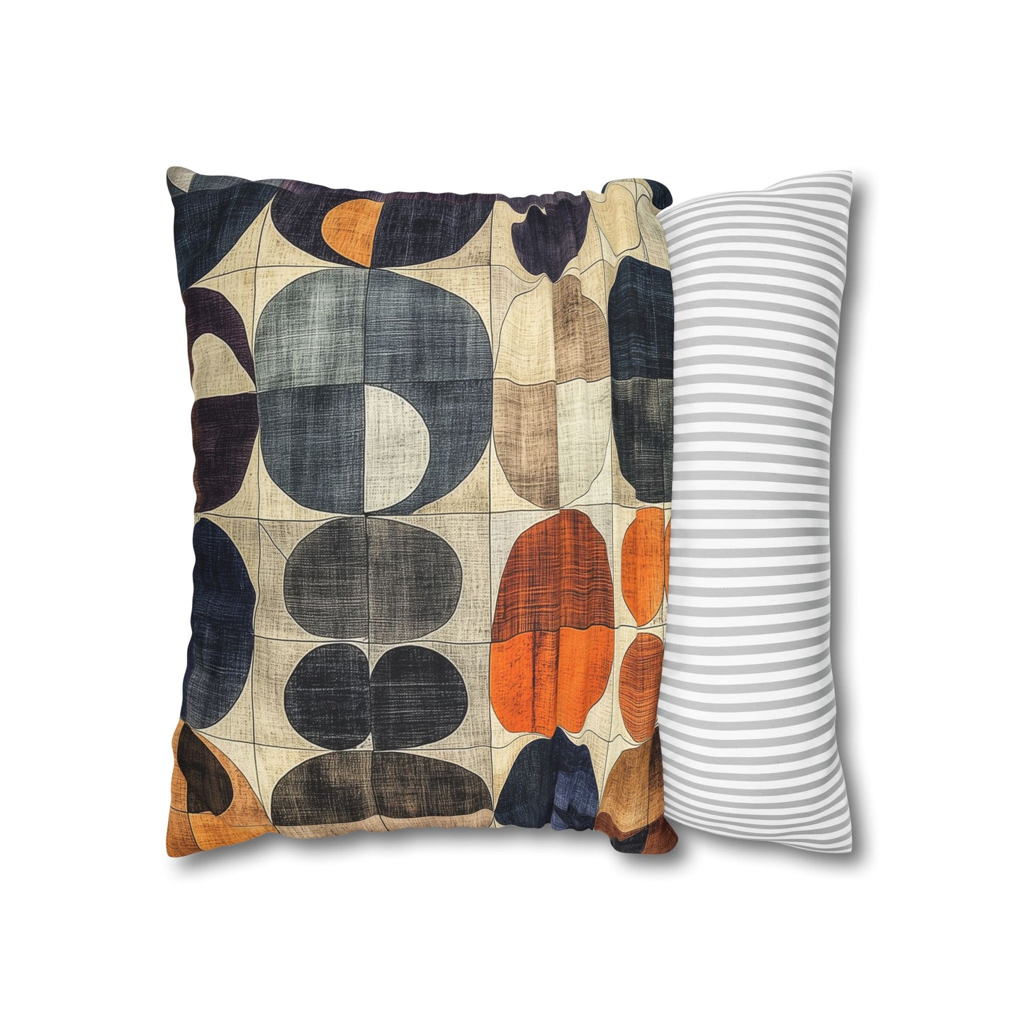 Earthy Abstract- Square Polyester Pillowcase