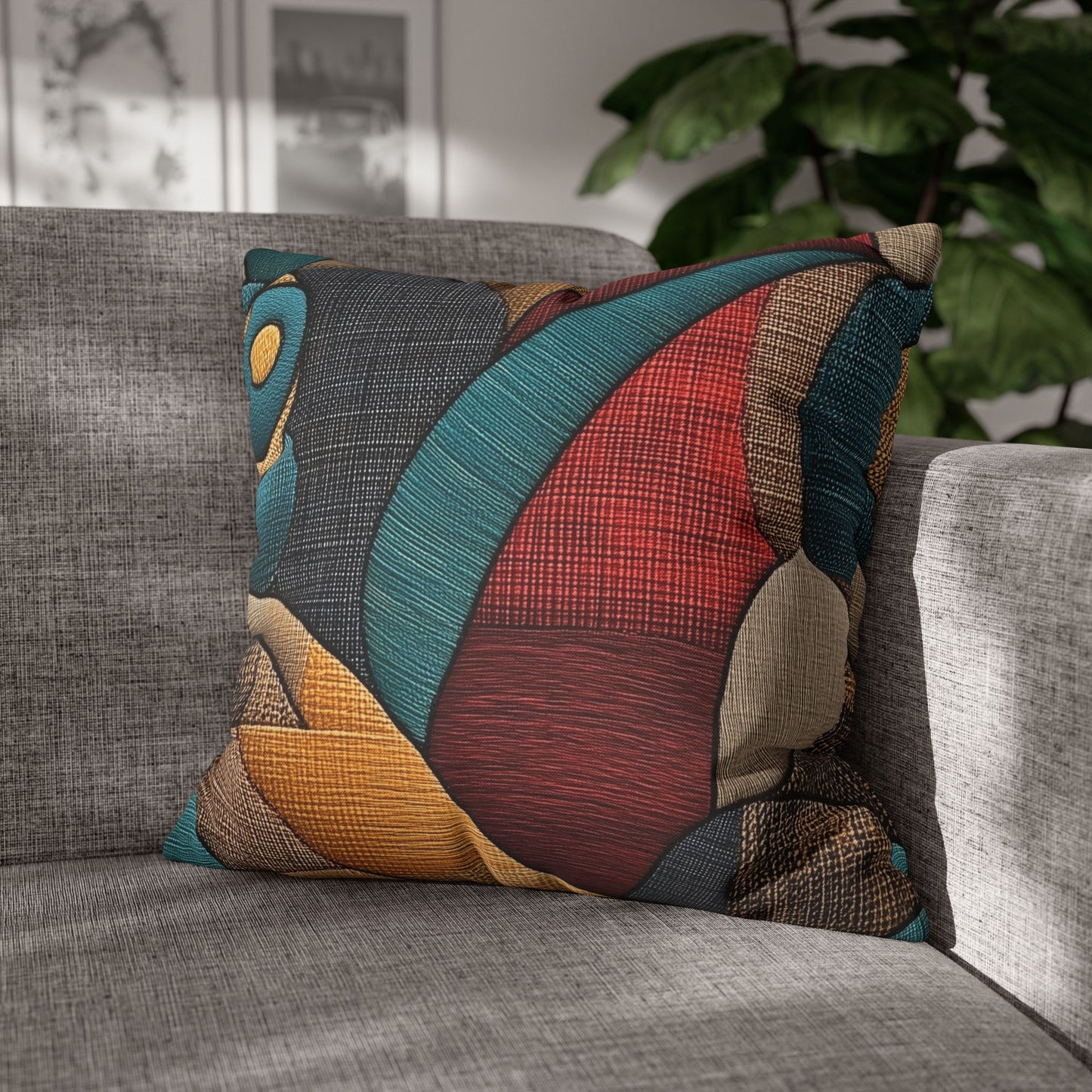 Organic Interplay - Square Polyester Pillowcase