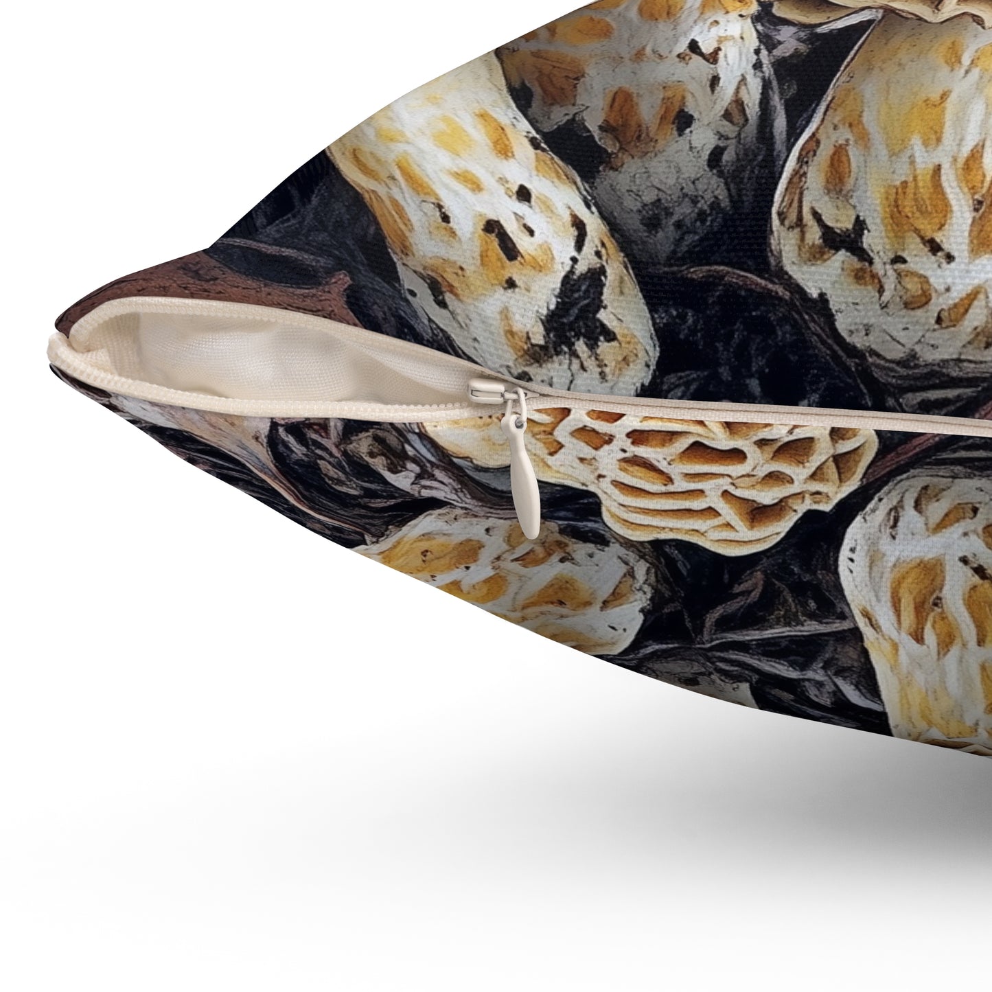 Morels of Priest Lake Polyester Square Pillow