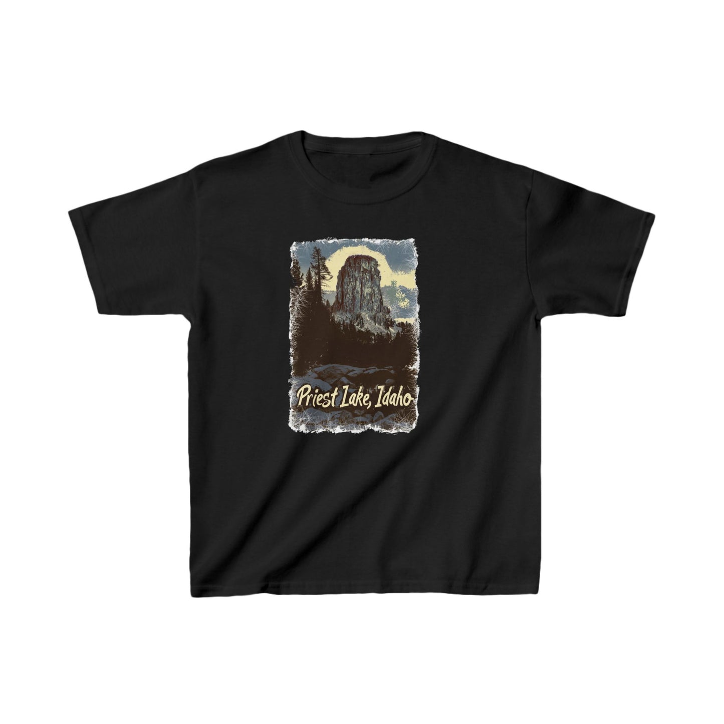 Priest Lake, Idaho Chimney Rock Kids T-shirt