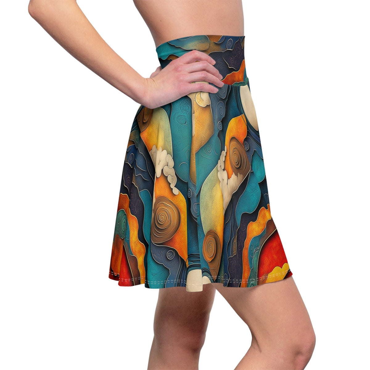 Celestial Vortex Skater Skirt