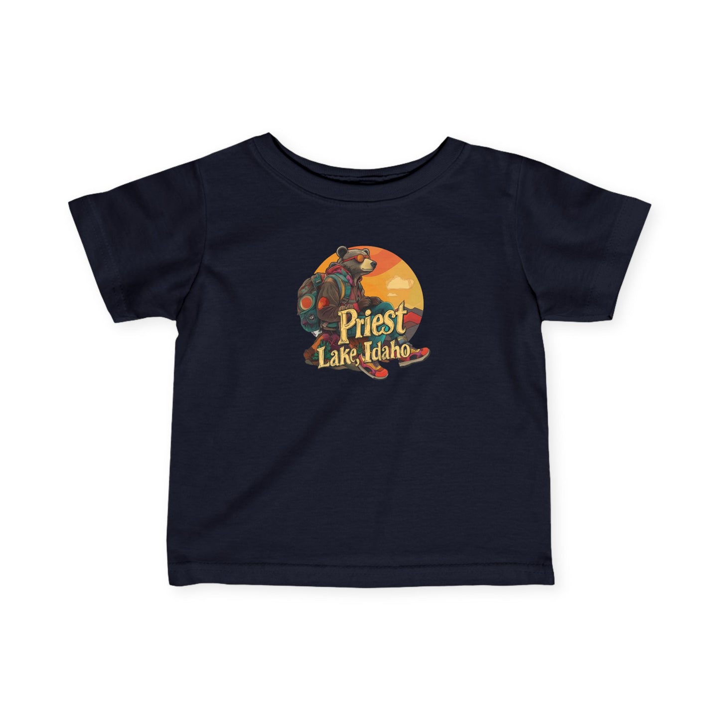Priest Lake Hiker Bear Infant Jersey Tee