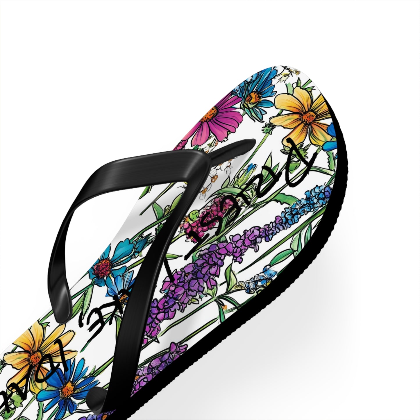 Priest Lake Wildflower Flip Flops