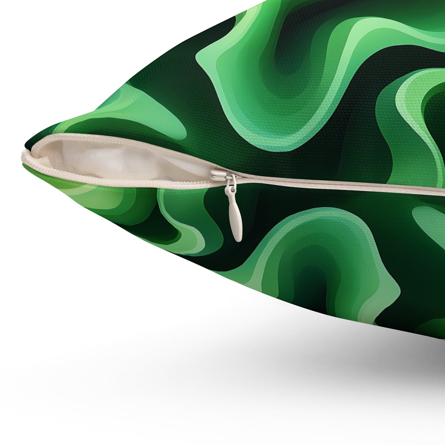 Green Swirlino Polyester Pillow 7