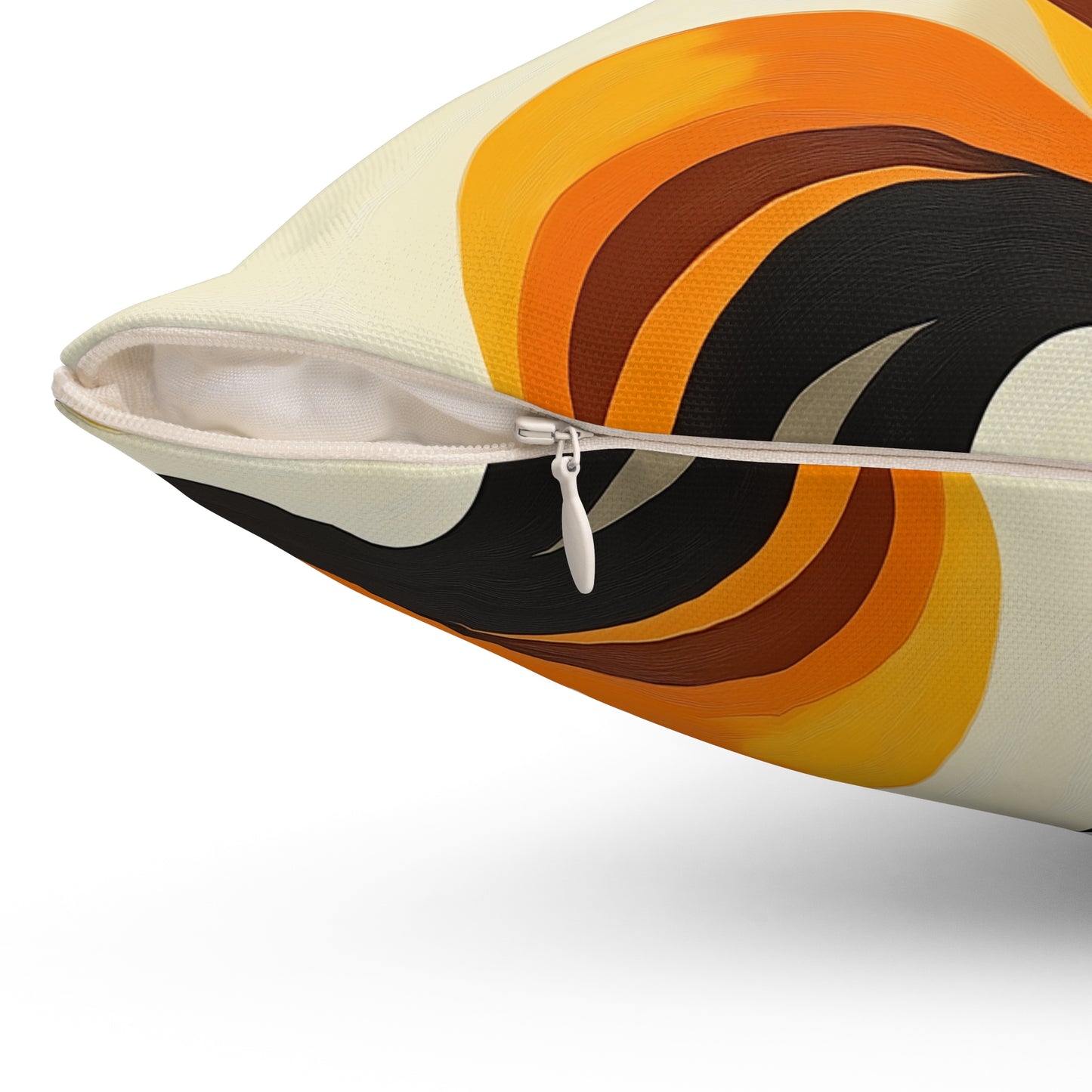 Brown Swirlino Polyester Pillow 9