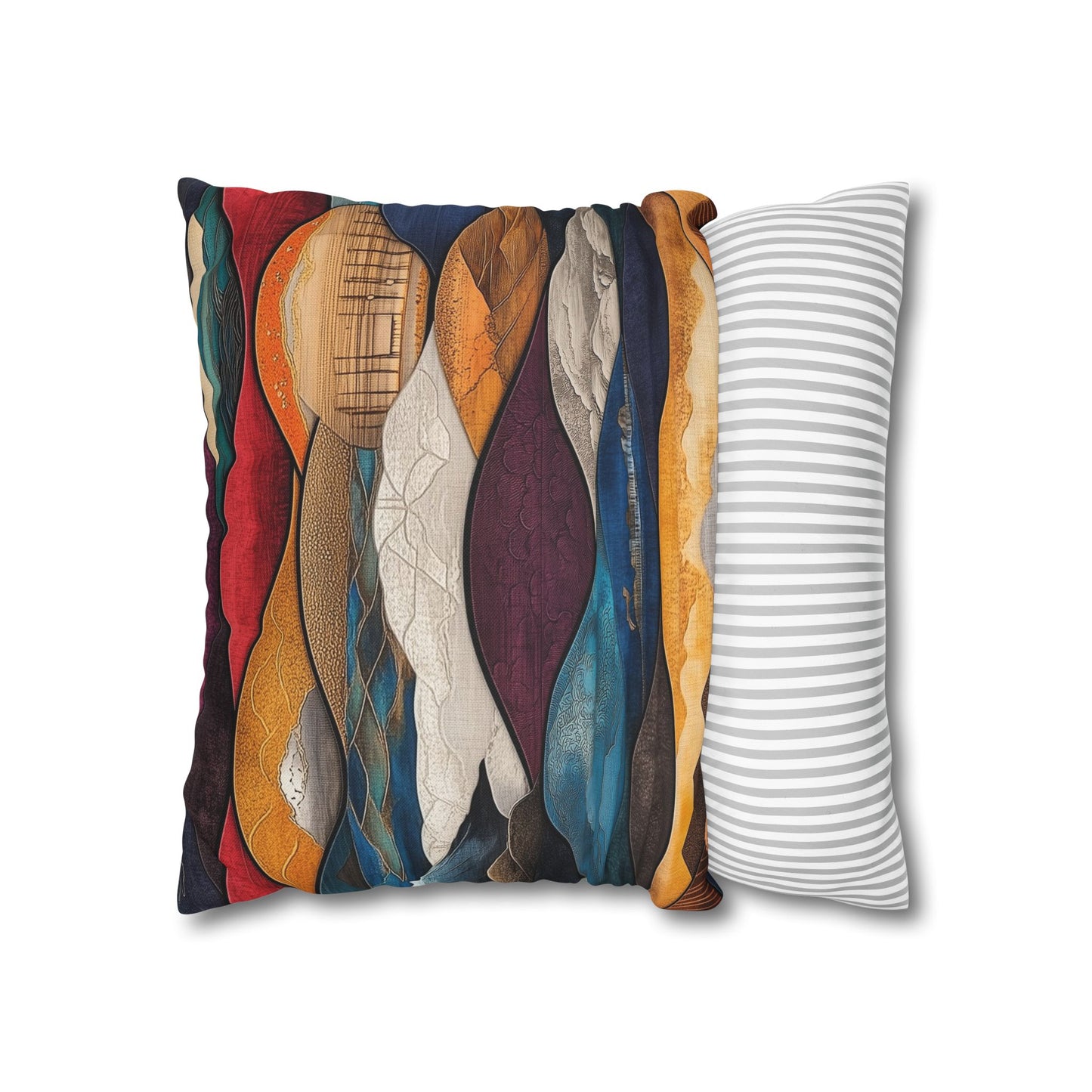 Waves of Color - Square Polyester Pillowcase