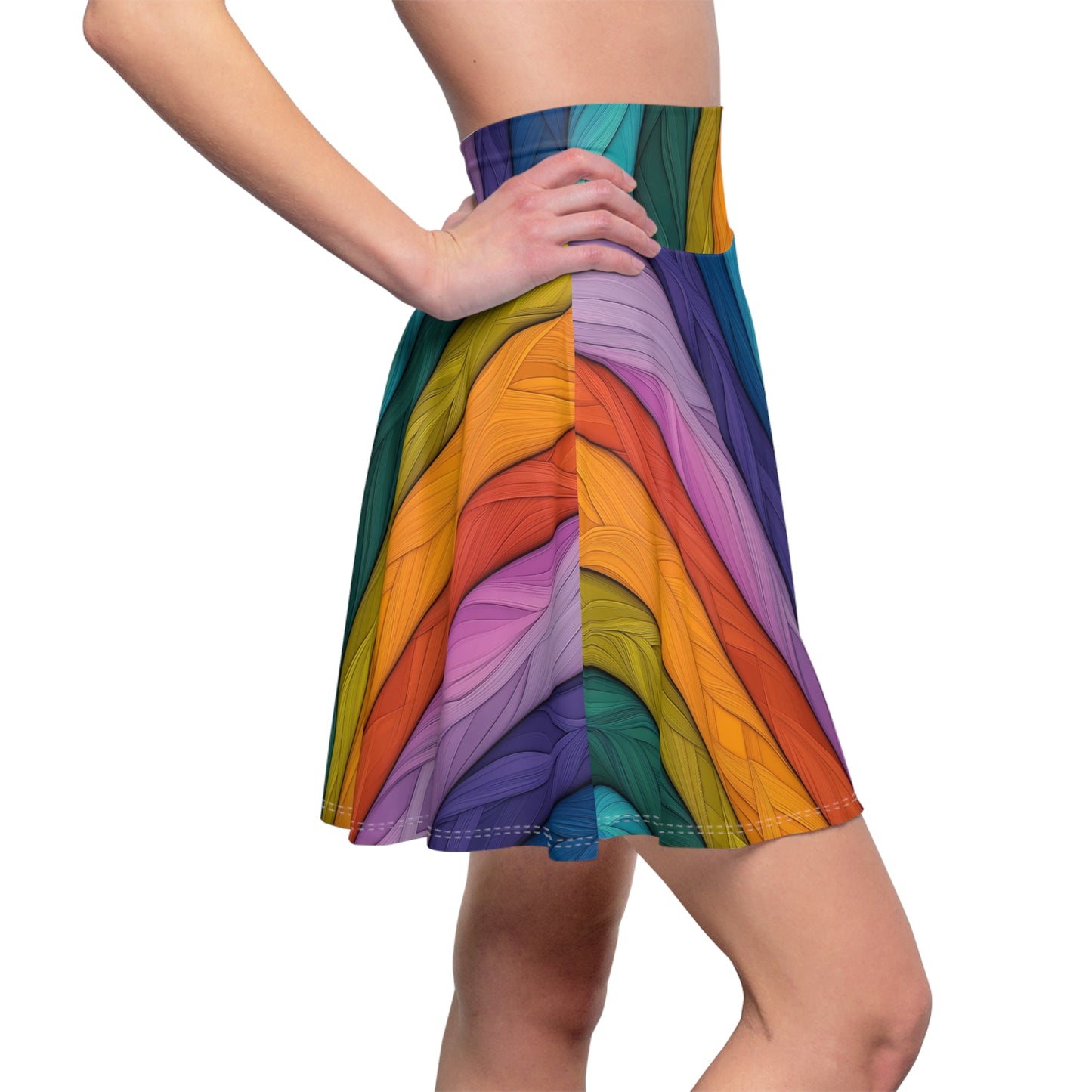 Woven Rainbow Skater Skirt