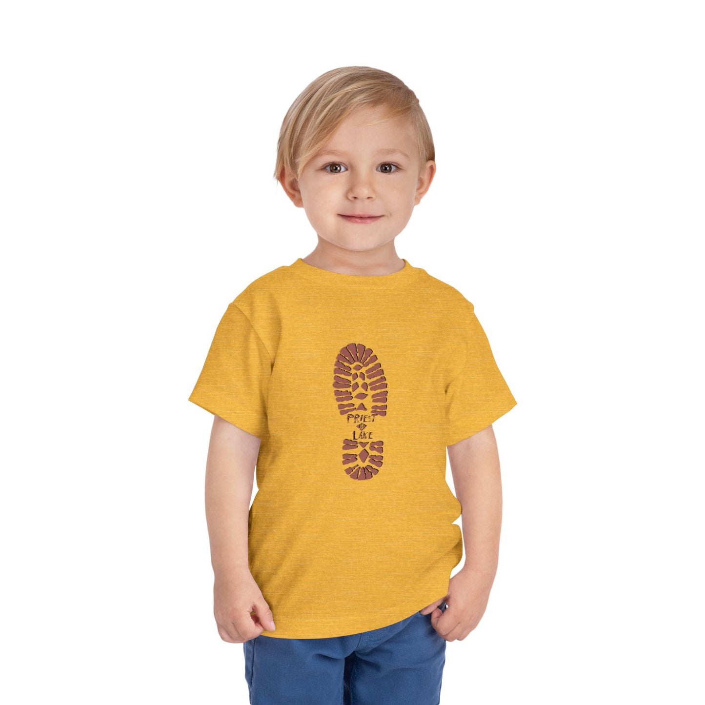 Priest Lake Boot Print Toddler Short Sleeve Tee