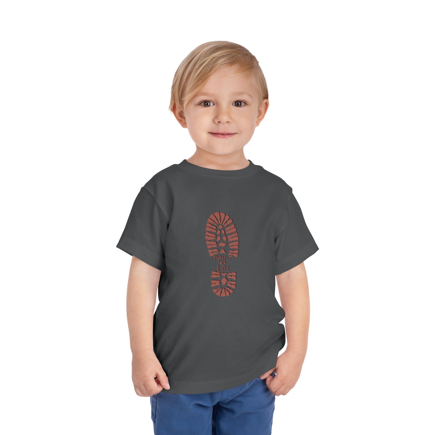 Priest Lake Boot Print Toddler Short Sleeve Tee