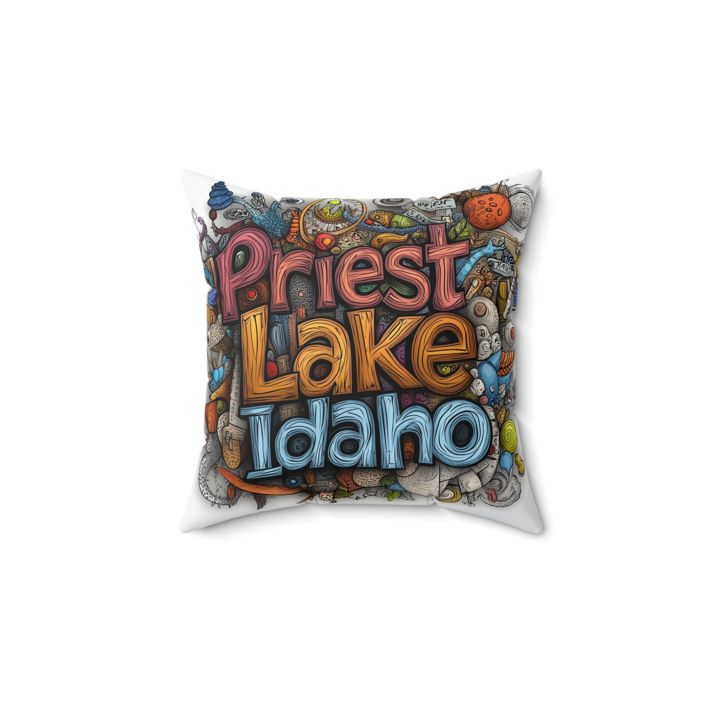 Priest Lake, Idaho Sketch Pillow
