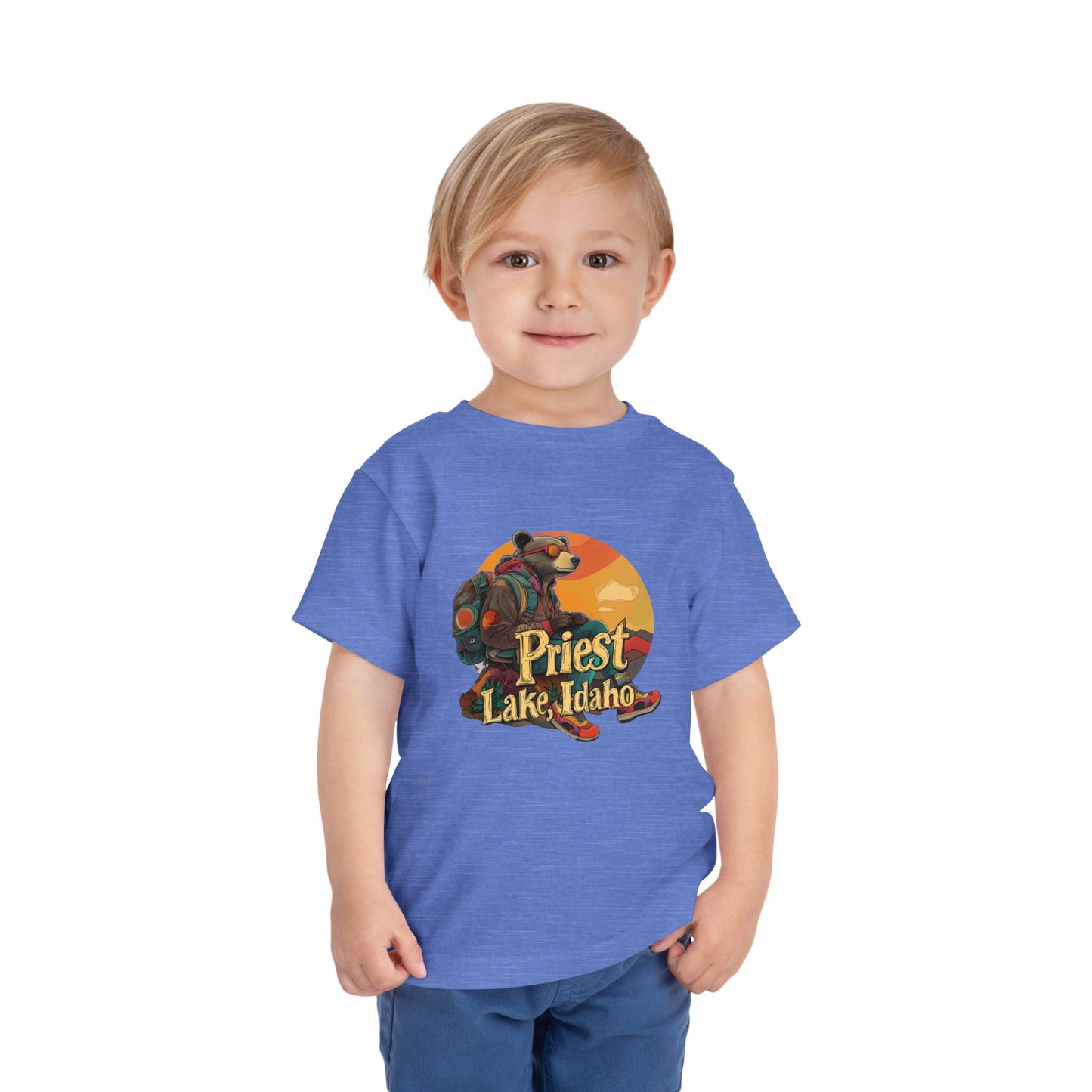 Priest Lake Hiker Bear Toddler Short Sleeve Tee