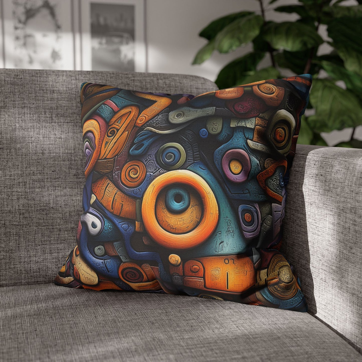 Ancient Echoes- Square Polyester Pillowcase