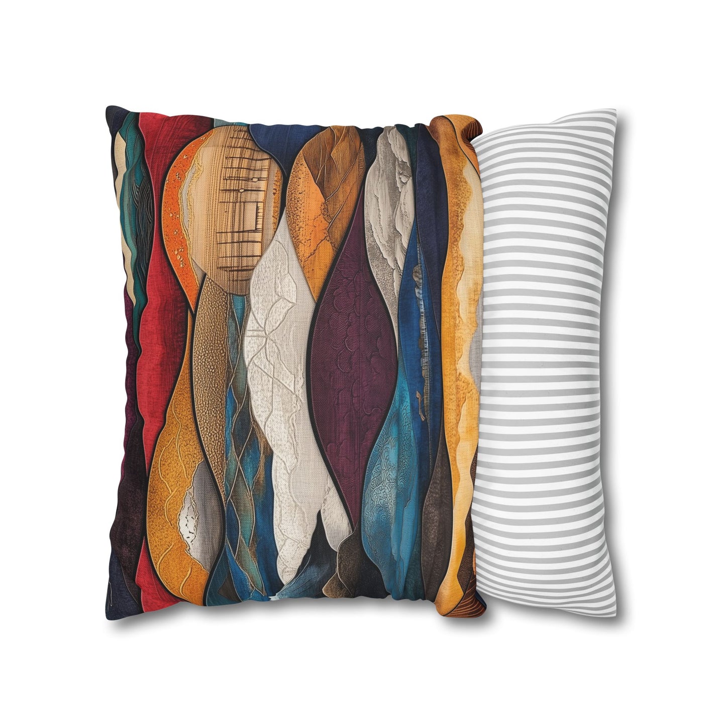 Waves of Color - Square Polyester Pillowcase