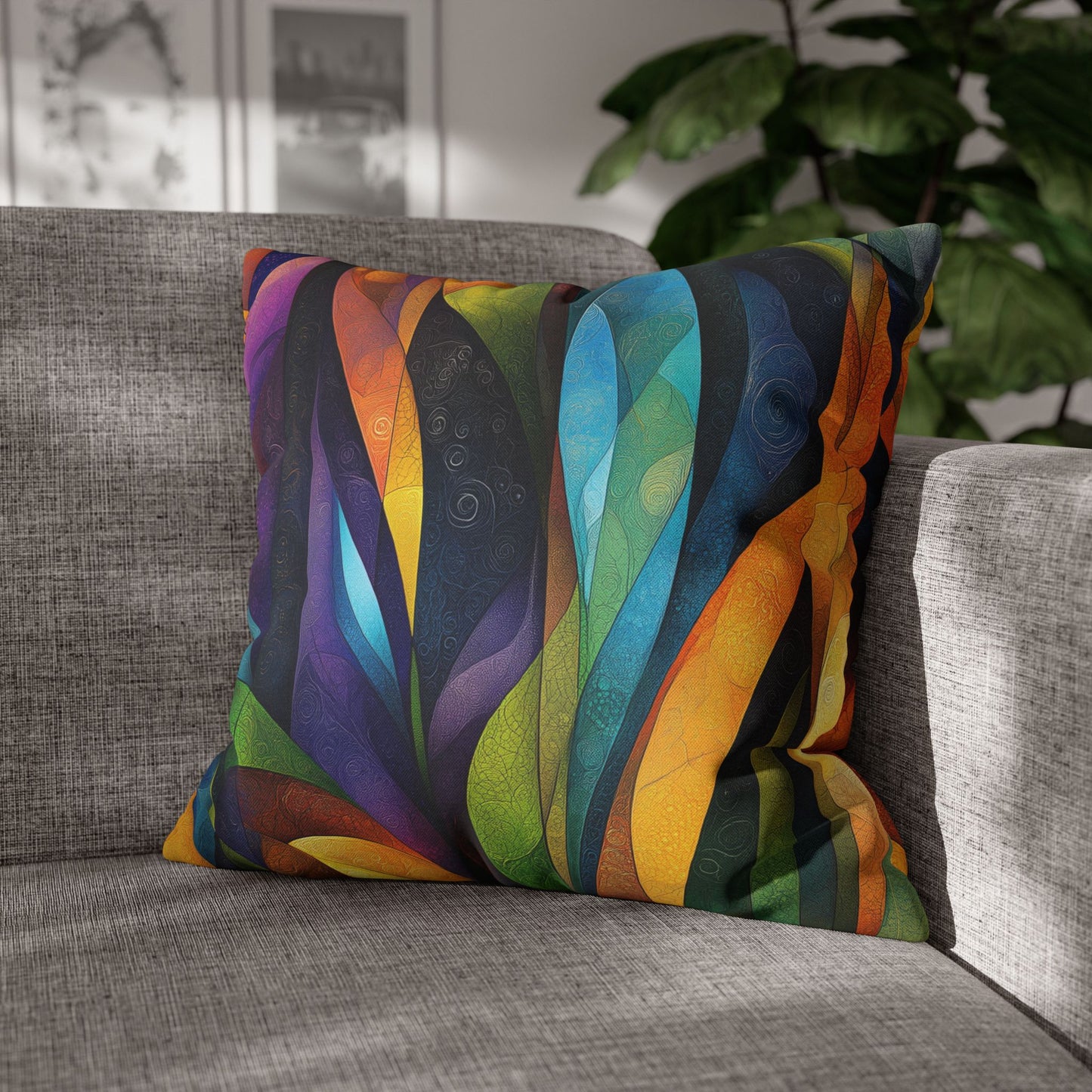 Fluid Fusion- Square Polyester Pillowcase