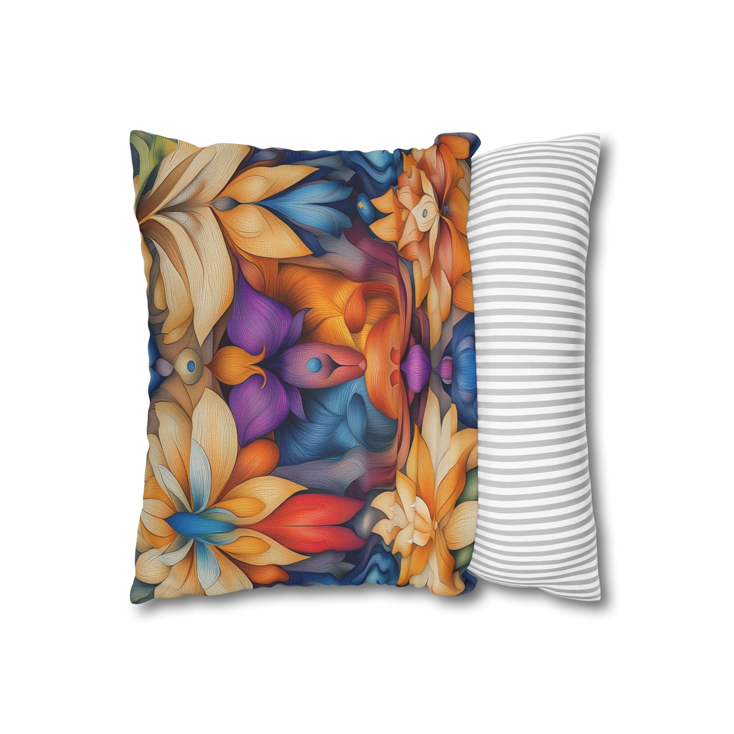 Abstract Bloom- Square Polyester Pillowcase