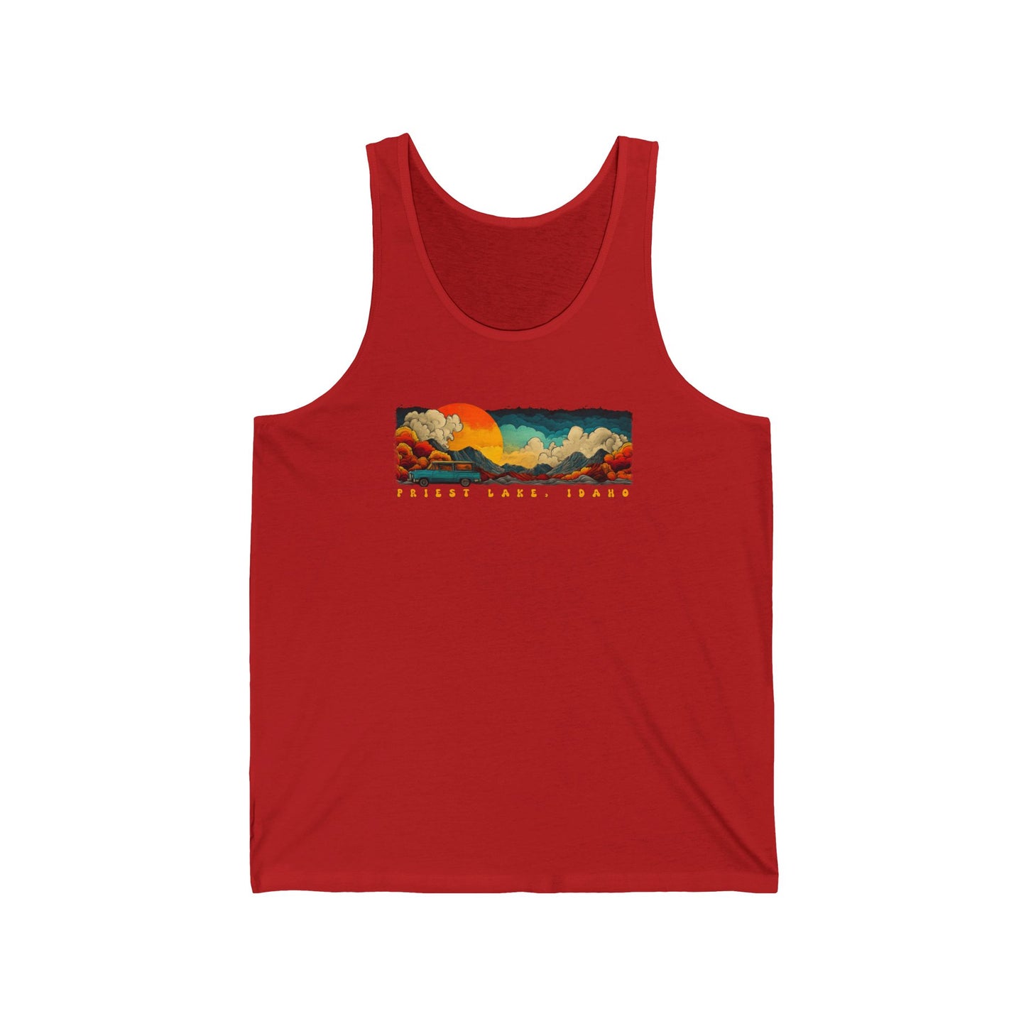 Priest Lake Vacation Unisex Jersey Tank