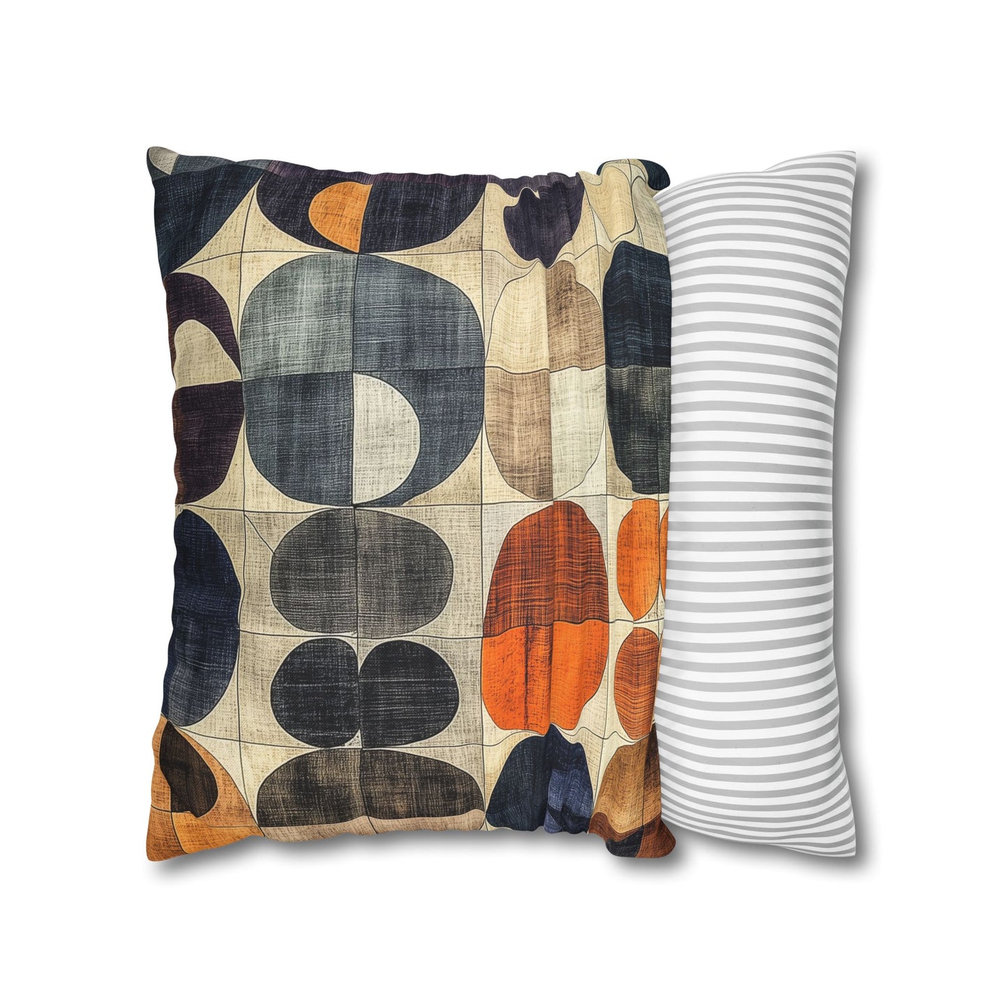 Earthy Abstract- Square Polyester Pillowcase