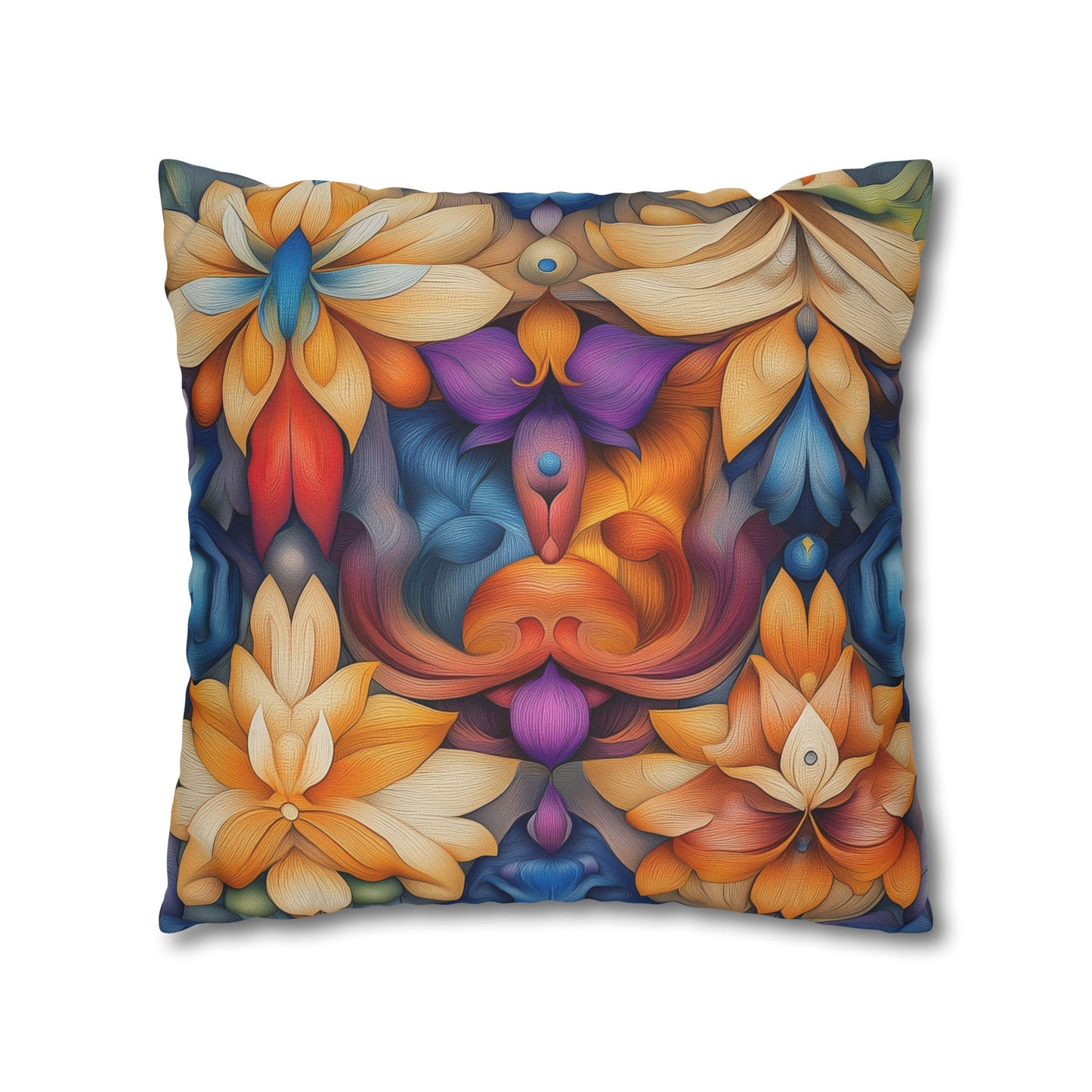 Abstract Bloom- Square Polyester Pillowcase