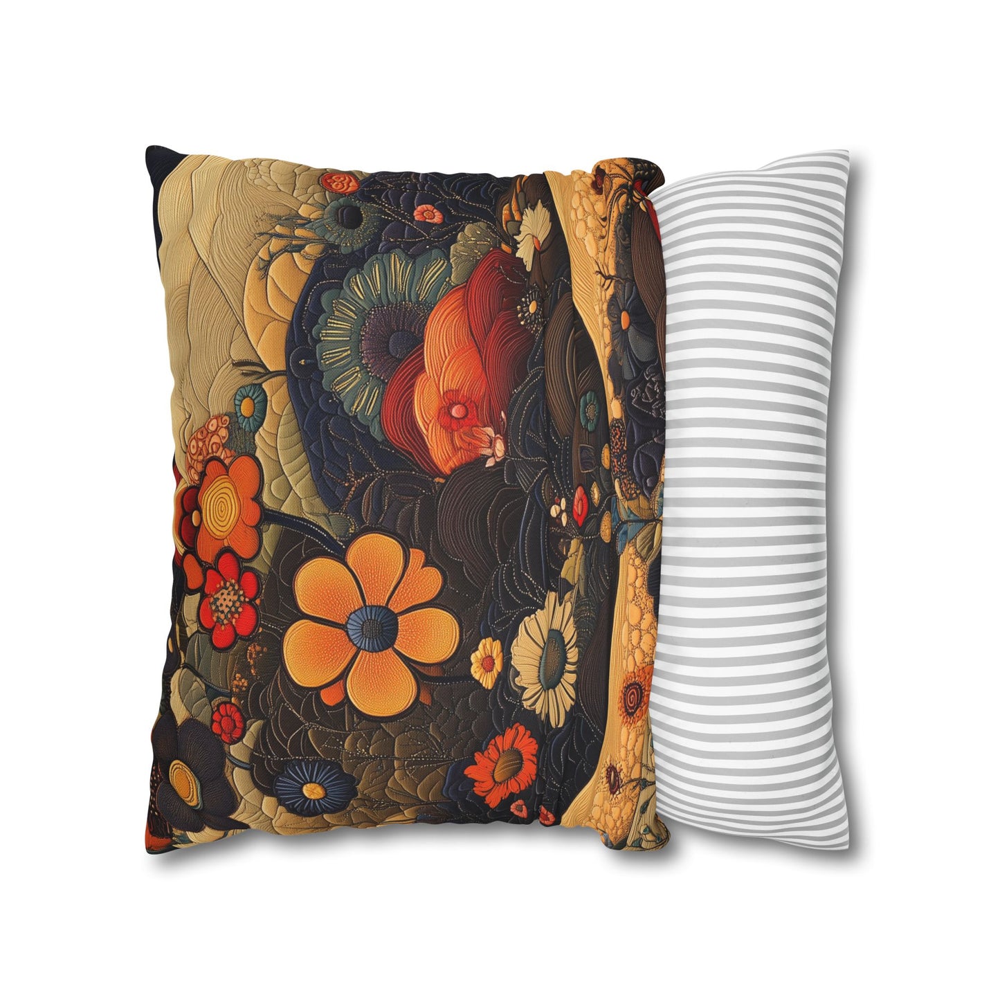 Floral Tapestry - Square Polyester Pillowcase