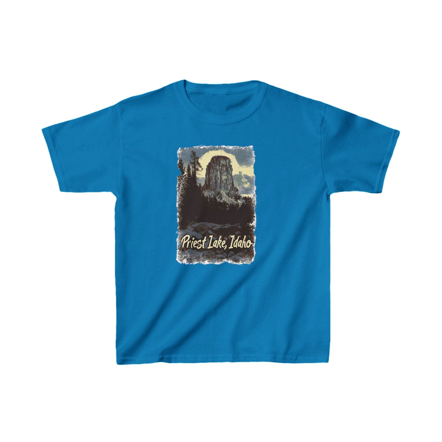 Priest Lake, Idaho Chimney Rock Kids T-shirt