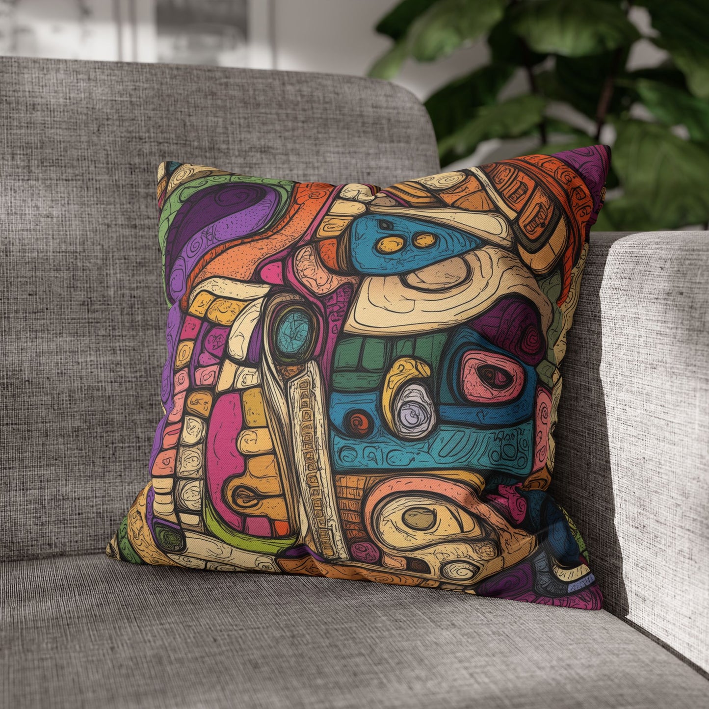 Chromatic Dreams- Square Polyester Pillowcase