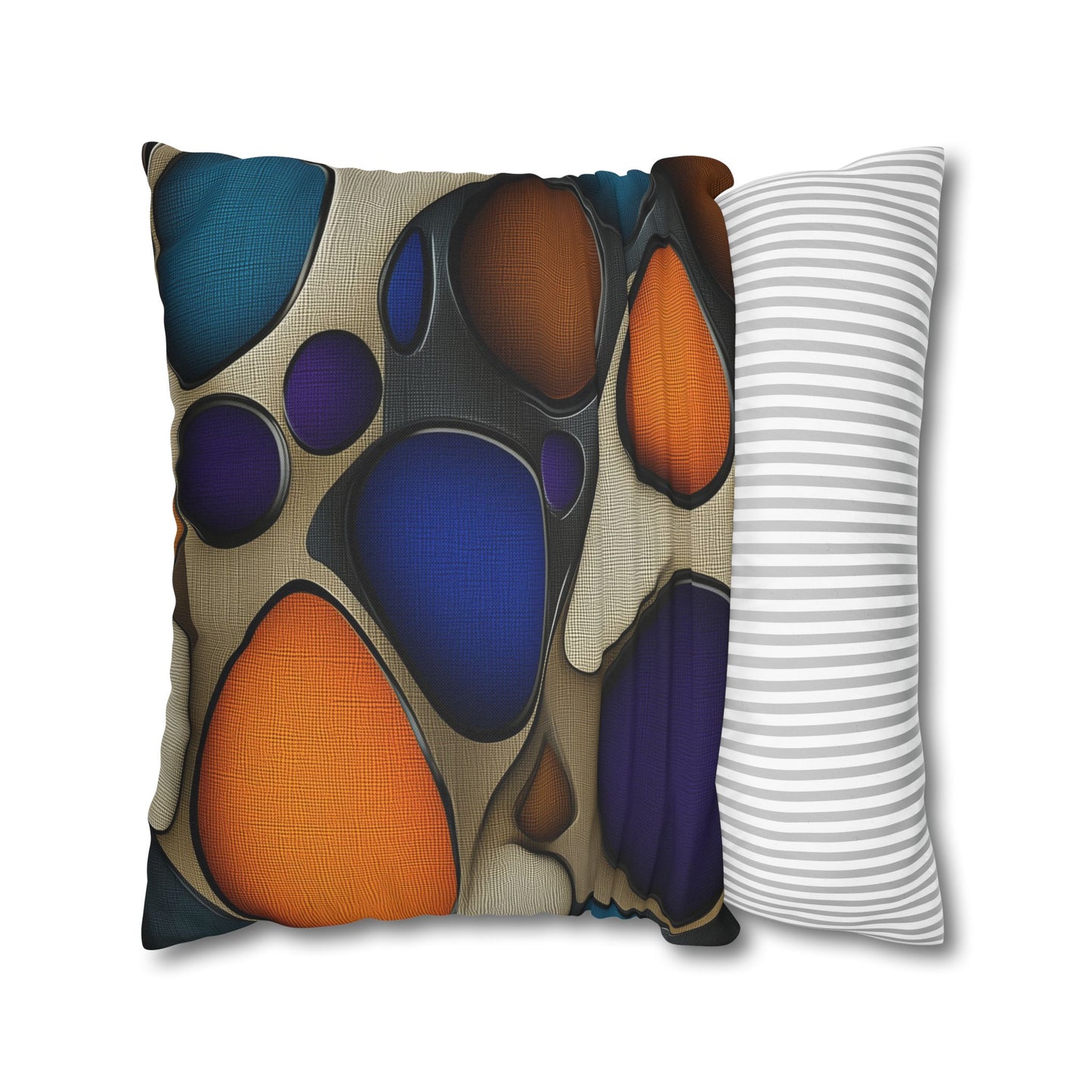 Organic Mosaic- Square Polyester Pillowcase