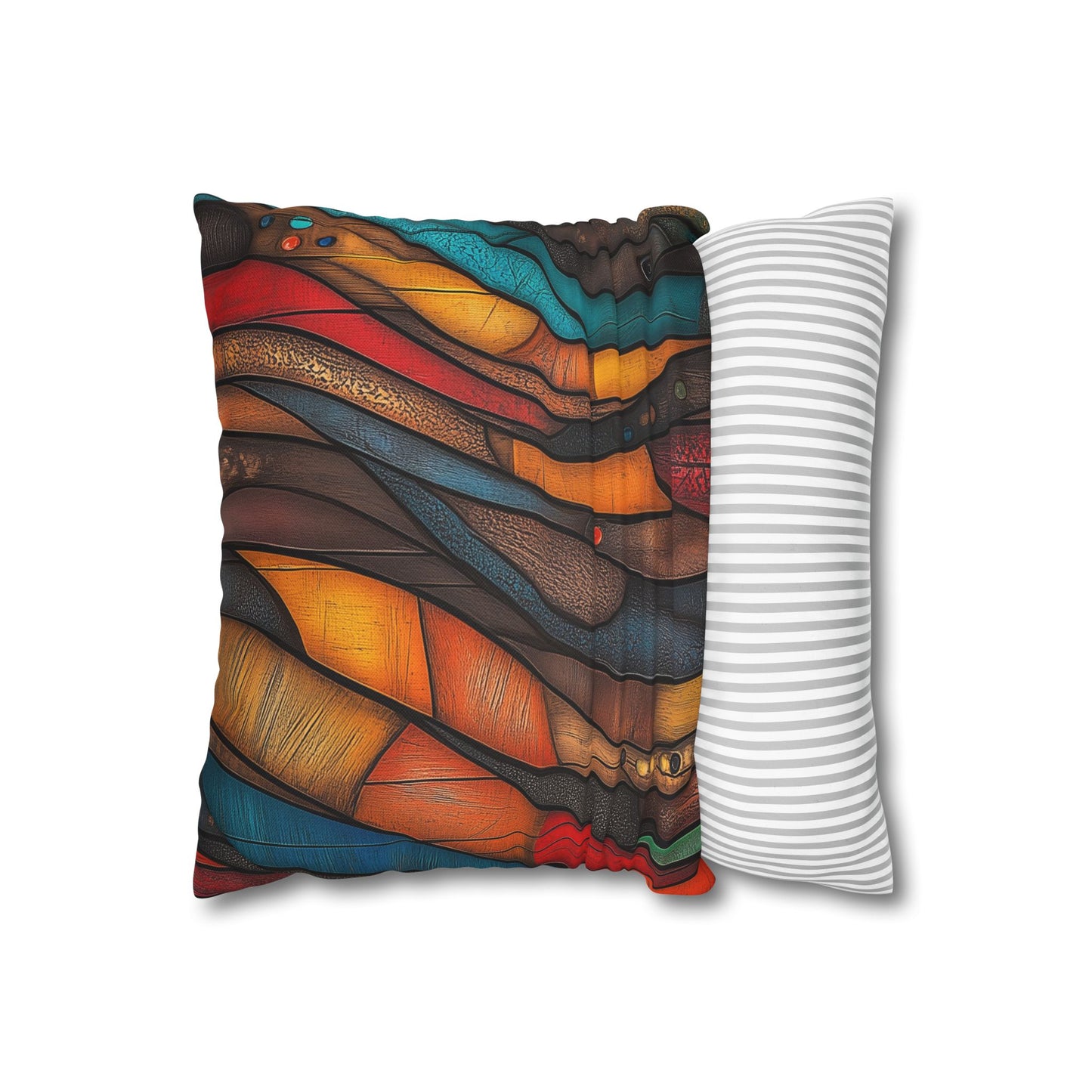 Organic Flow - Square Polyester Pillowcase