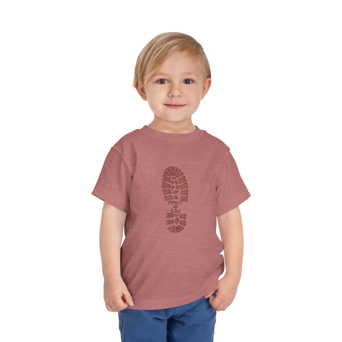 Priest Lake Boot Print Toddler Short Sleeve Tee