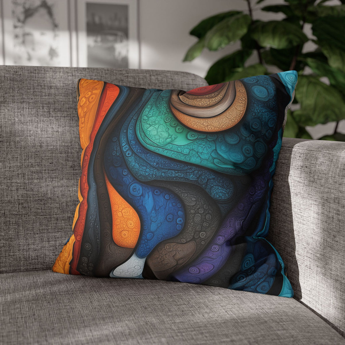Fluid Dynamics - Square Polyester Pillowcase