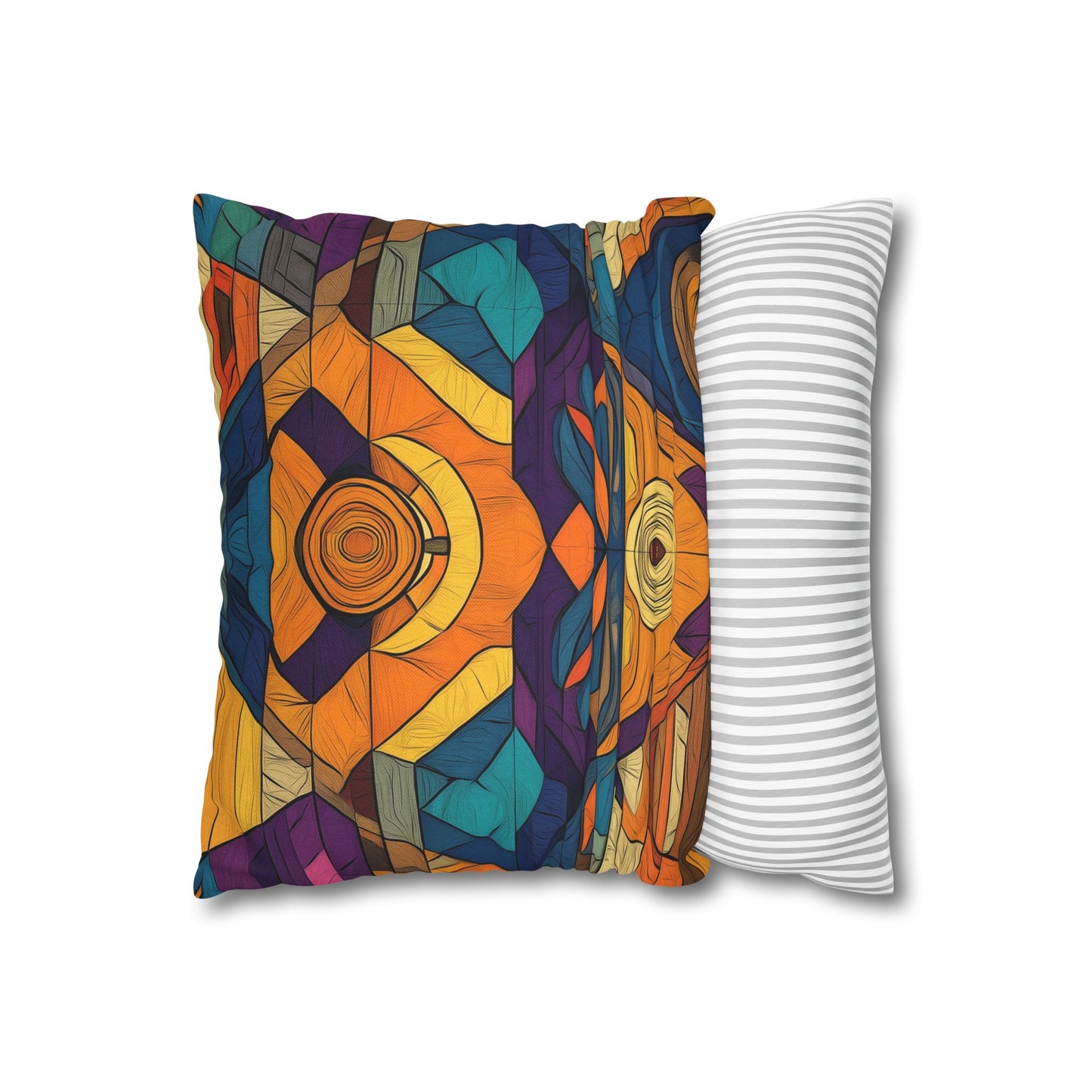 Vibrant Mandala- Square Polyester Pillowcase