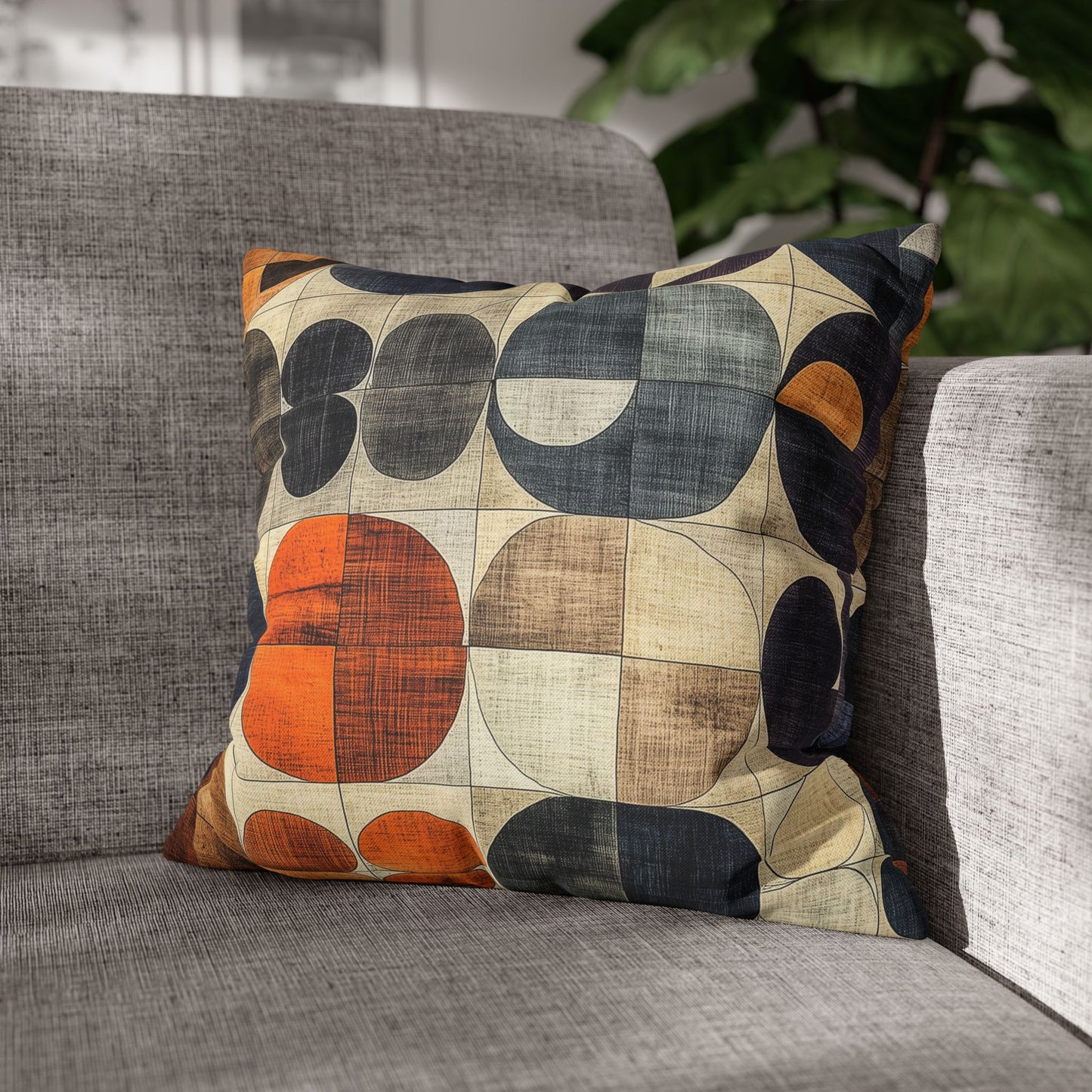 Earthy Abstract- Square Polyester Pillowcase