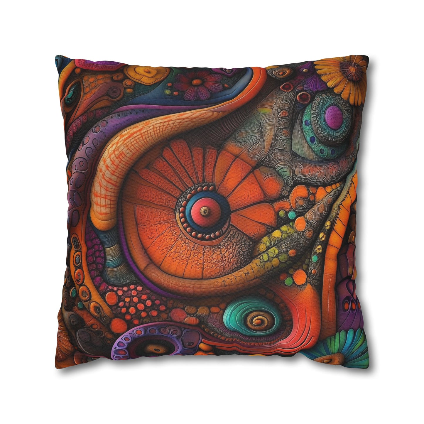 Psychedelic Fusion- Square Polyester Pillowcase