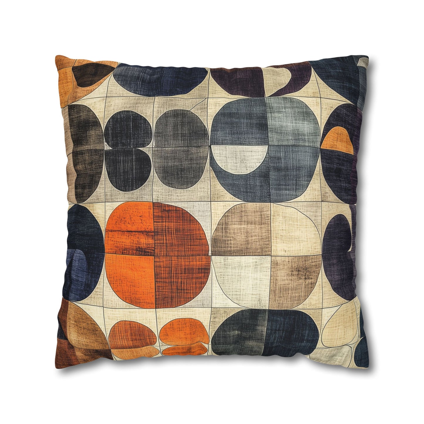 Earthy Abstract- Square Polyester Pillowcase