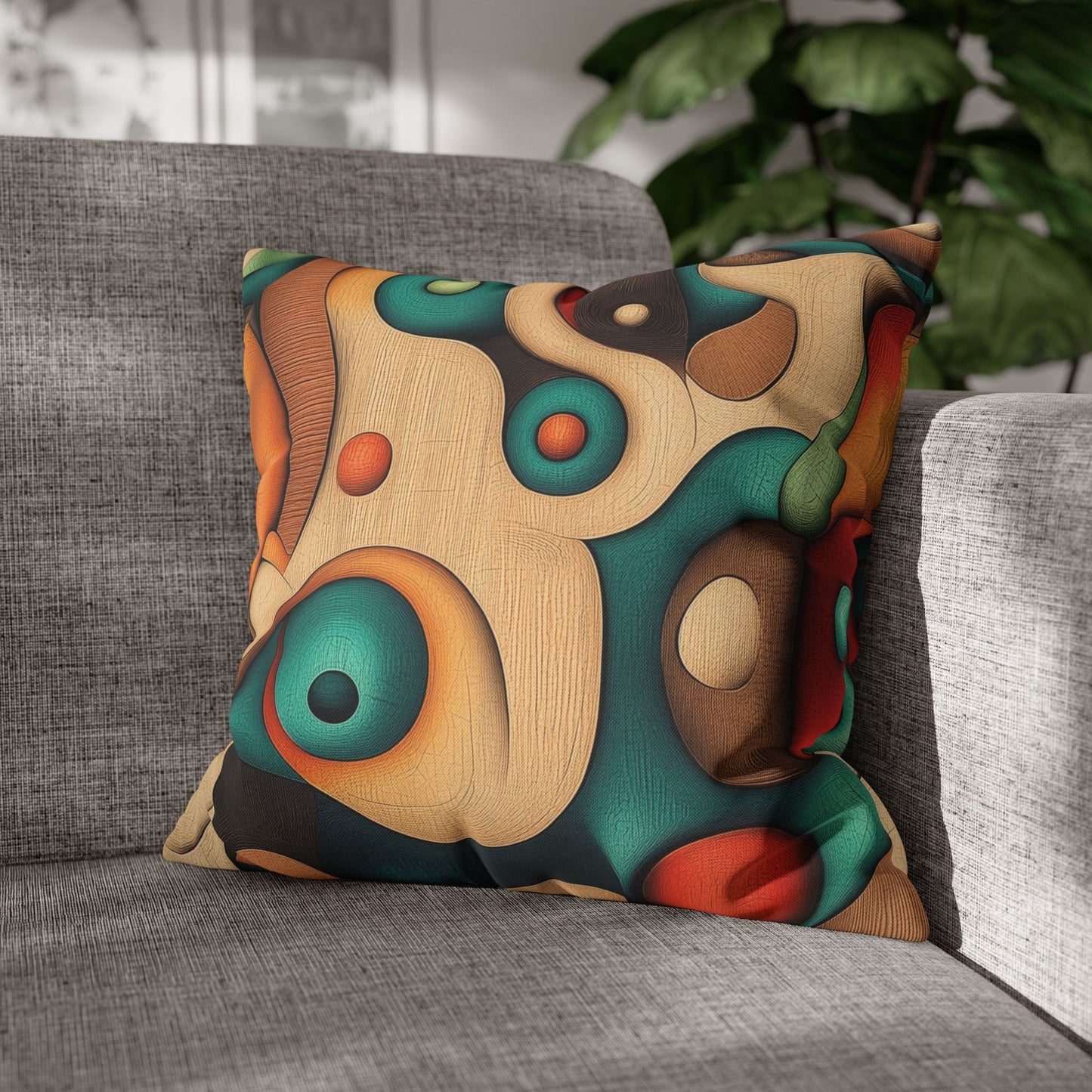 Organic Fusion - Square Polyester Pillowcase