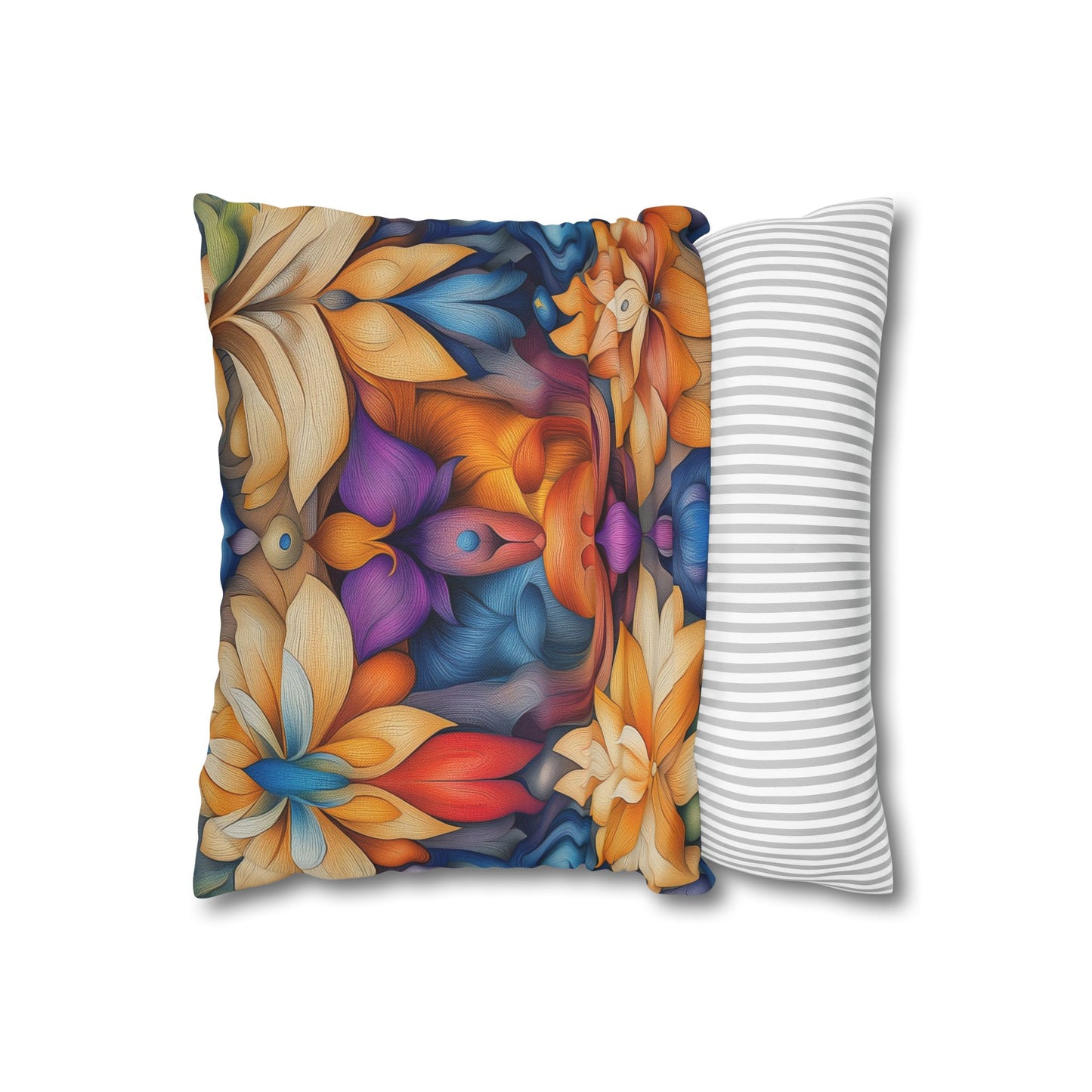 Abstract Bloom- Square Polyester Pillowcase