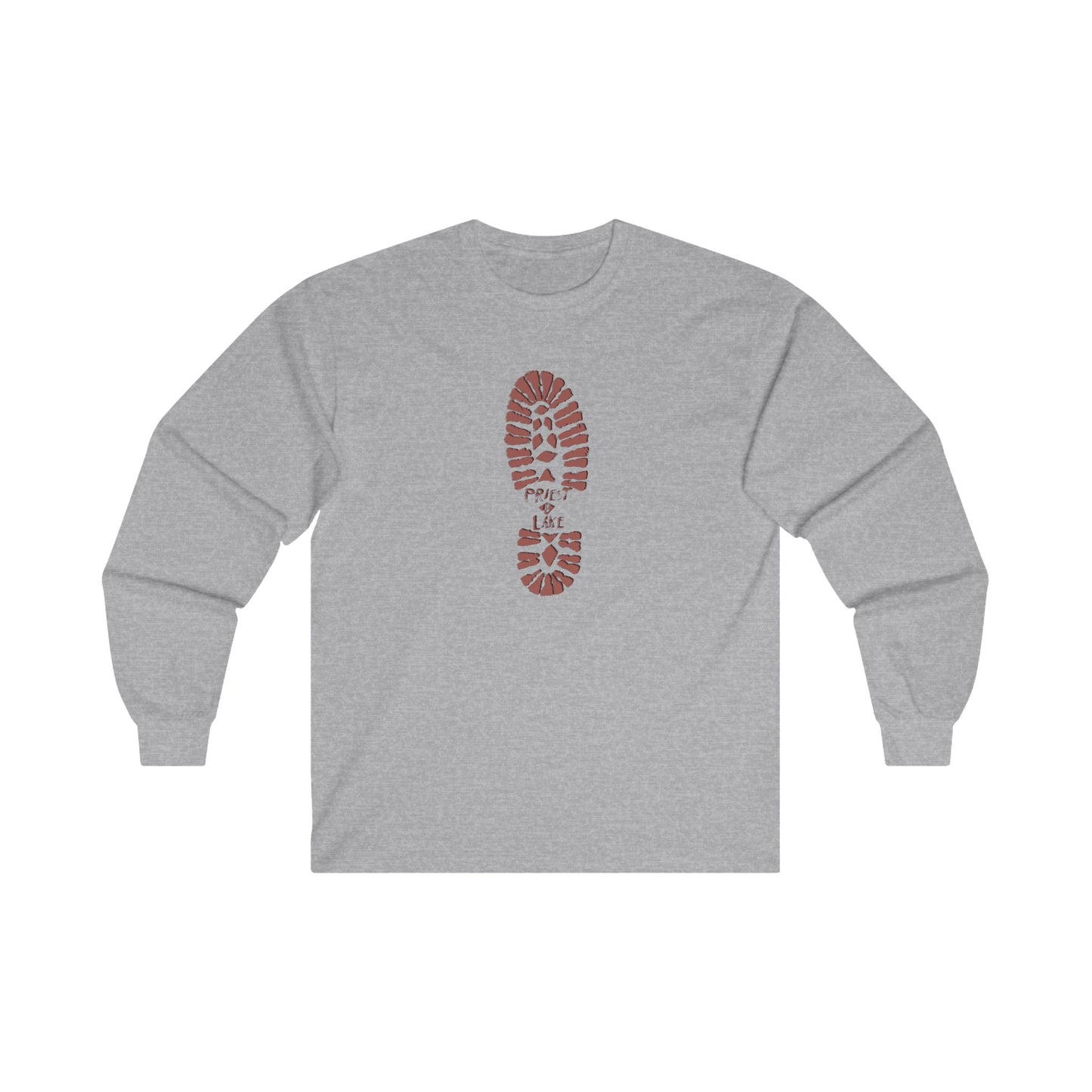 Priest Lake Boot Print - Unisex Ultra Cotton Long Sleeve Tee