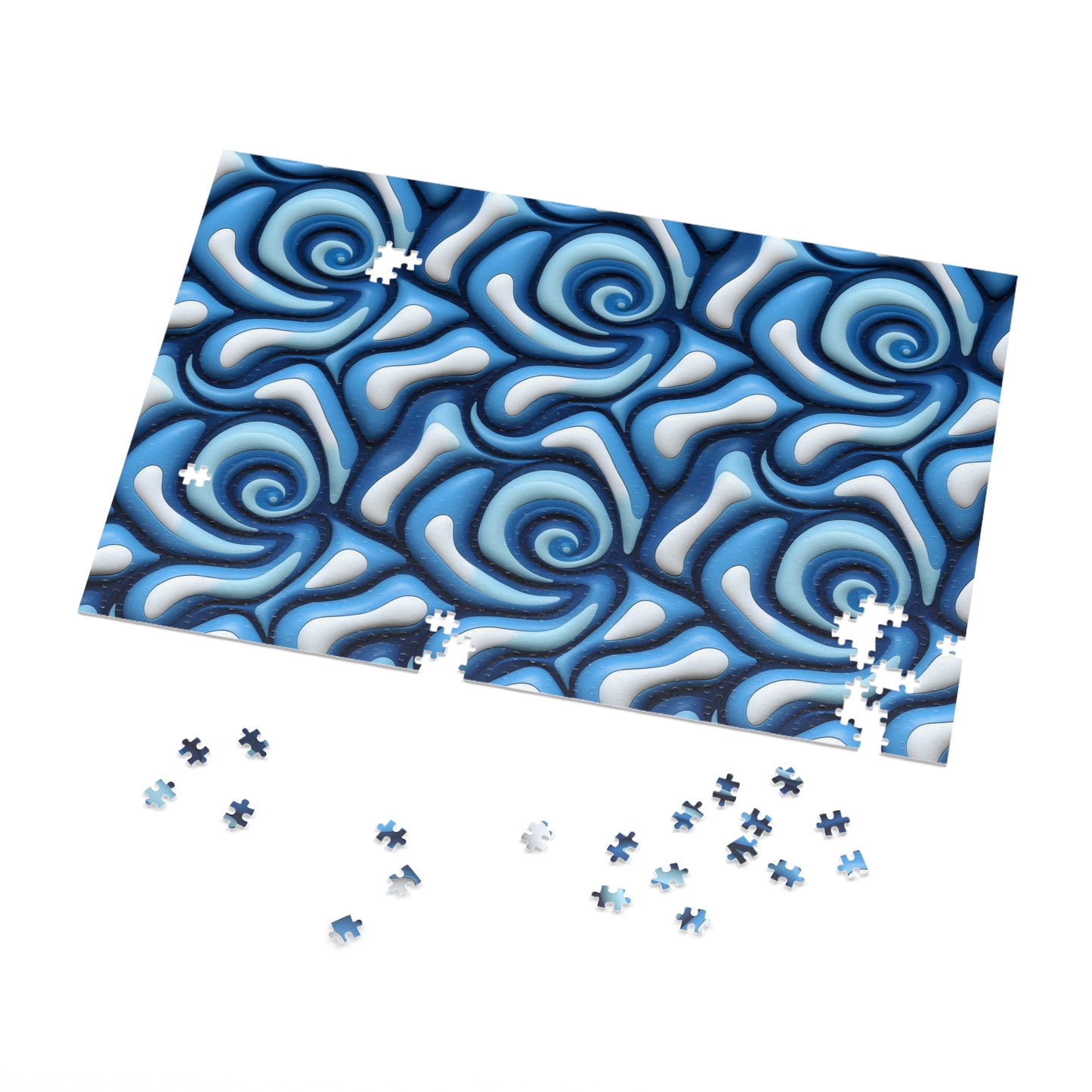 Blue Swirlino Jigsaw Puzzle 8