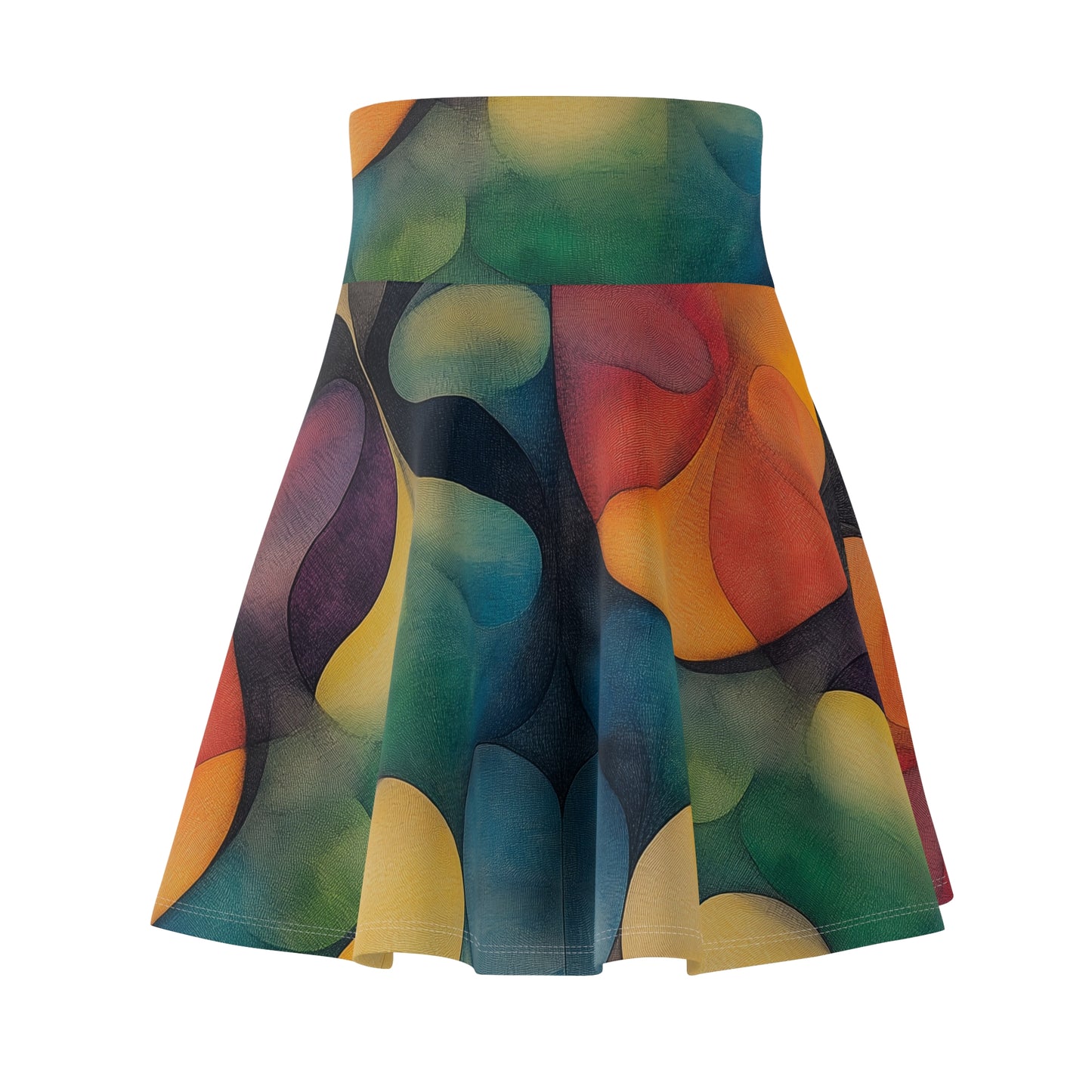 Vibrant Intersections - Skater Skirt