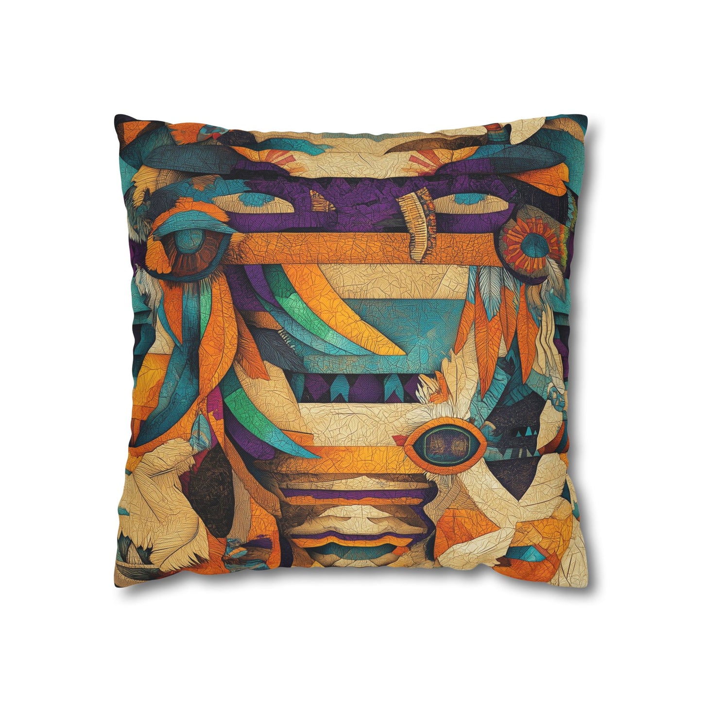 Digital Kaleidoscope- Square Polyester Pillowcase
